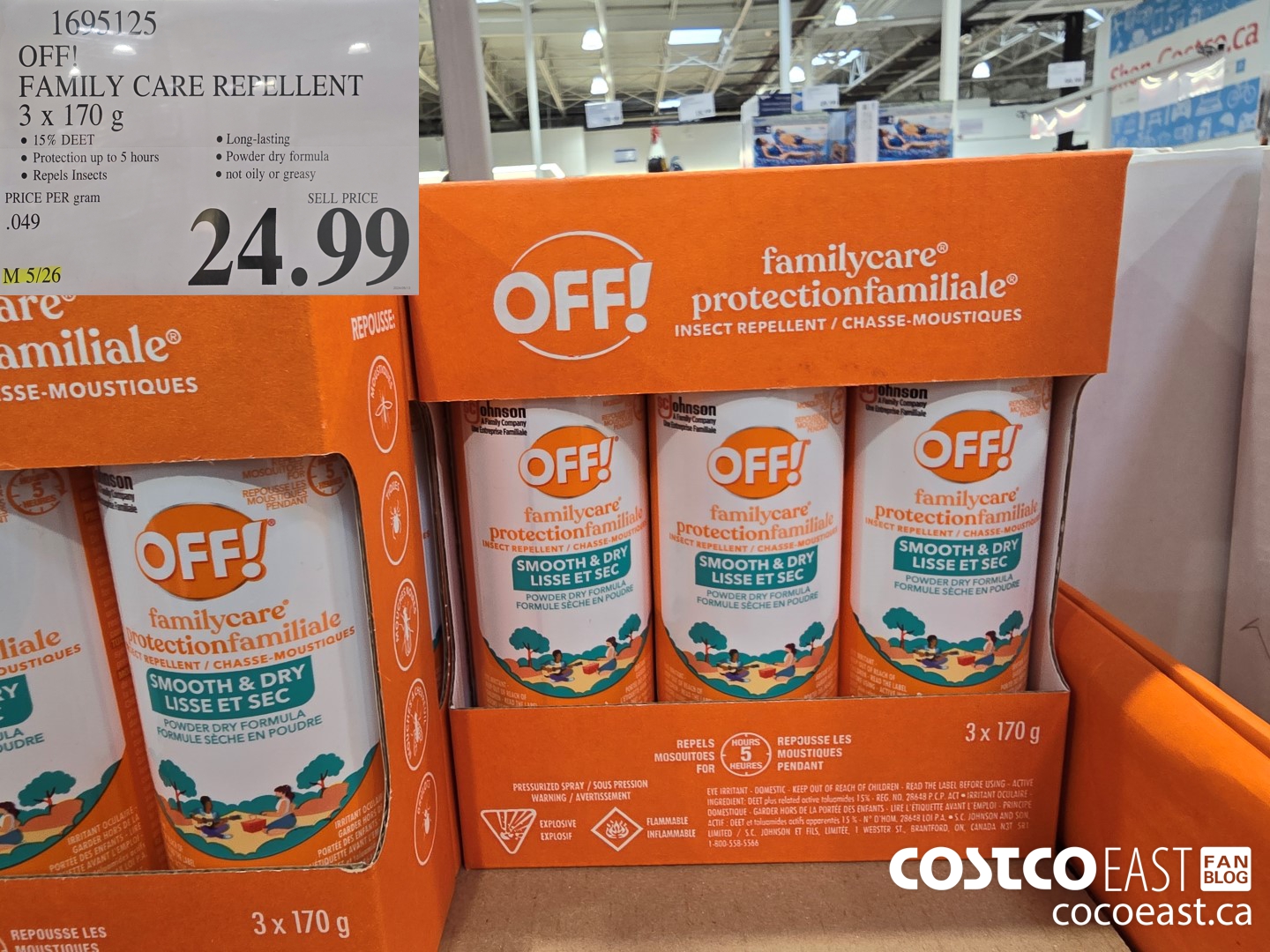 1695125 OFF! FAMILY CARE INSECT REPELLENT 3 x 170ml $24.99