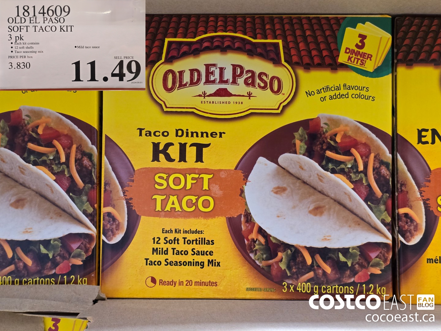 1814609 OLD EL PASO SOFT TACO KIT 3 PK $11.49