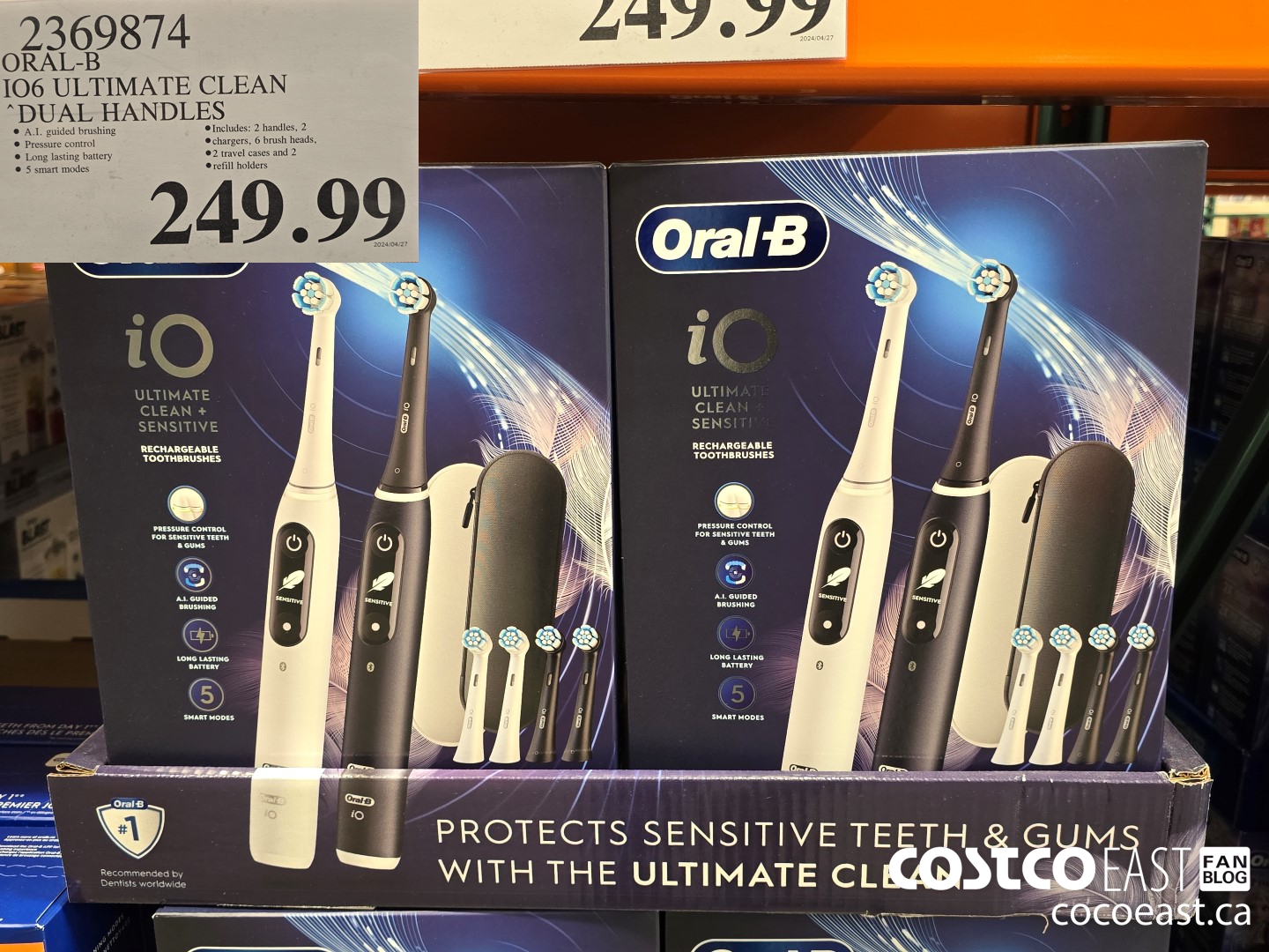 2369874 ORAL-B 106 ULTIMATE CLEAN DUAL HANDLES $249.99