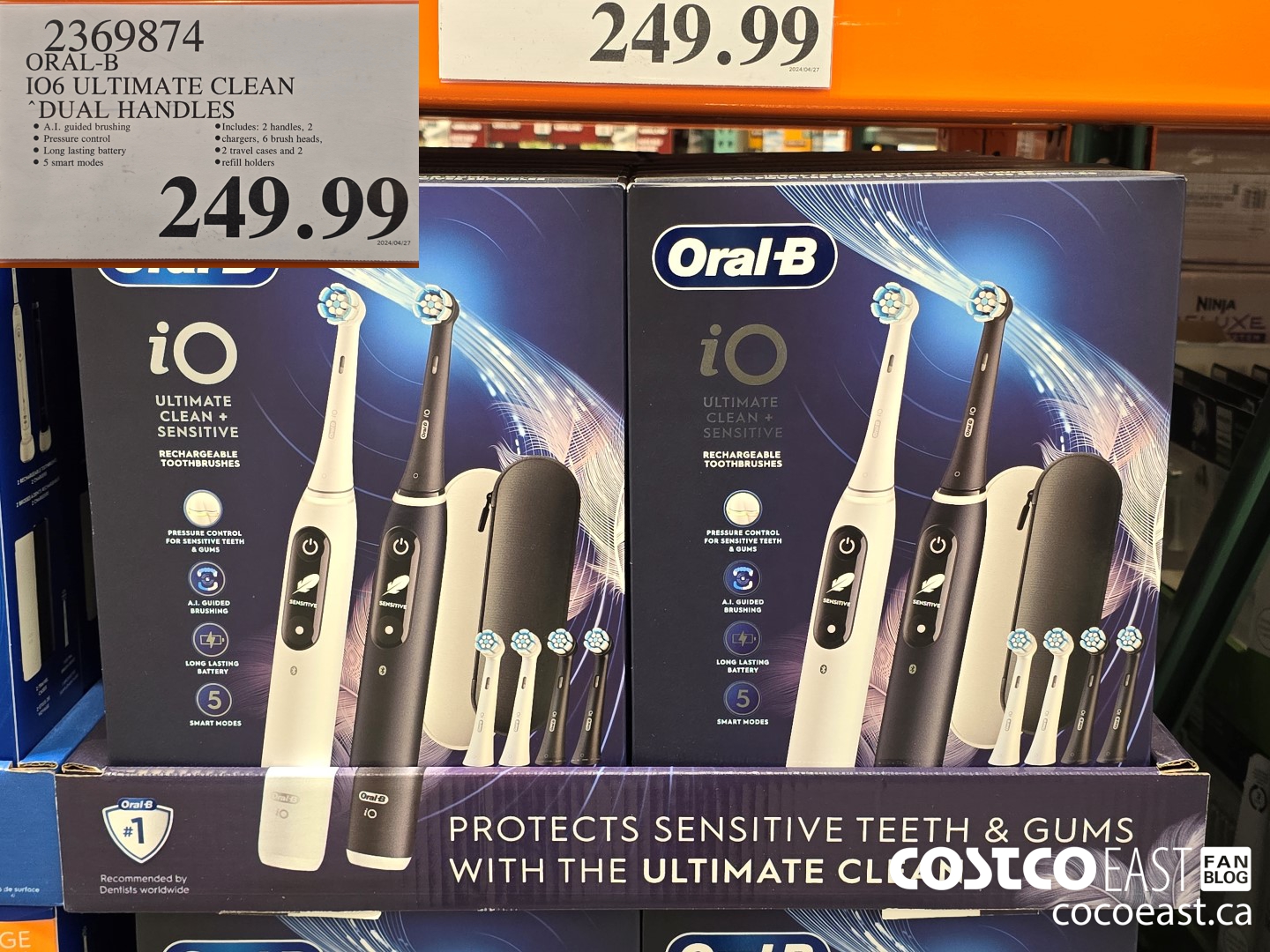 2369874 ORAL-B 106 ULTIMATE CLEAN DUAL HANDLES $249.99