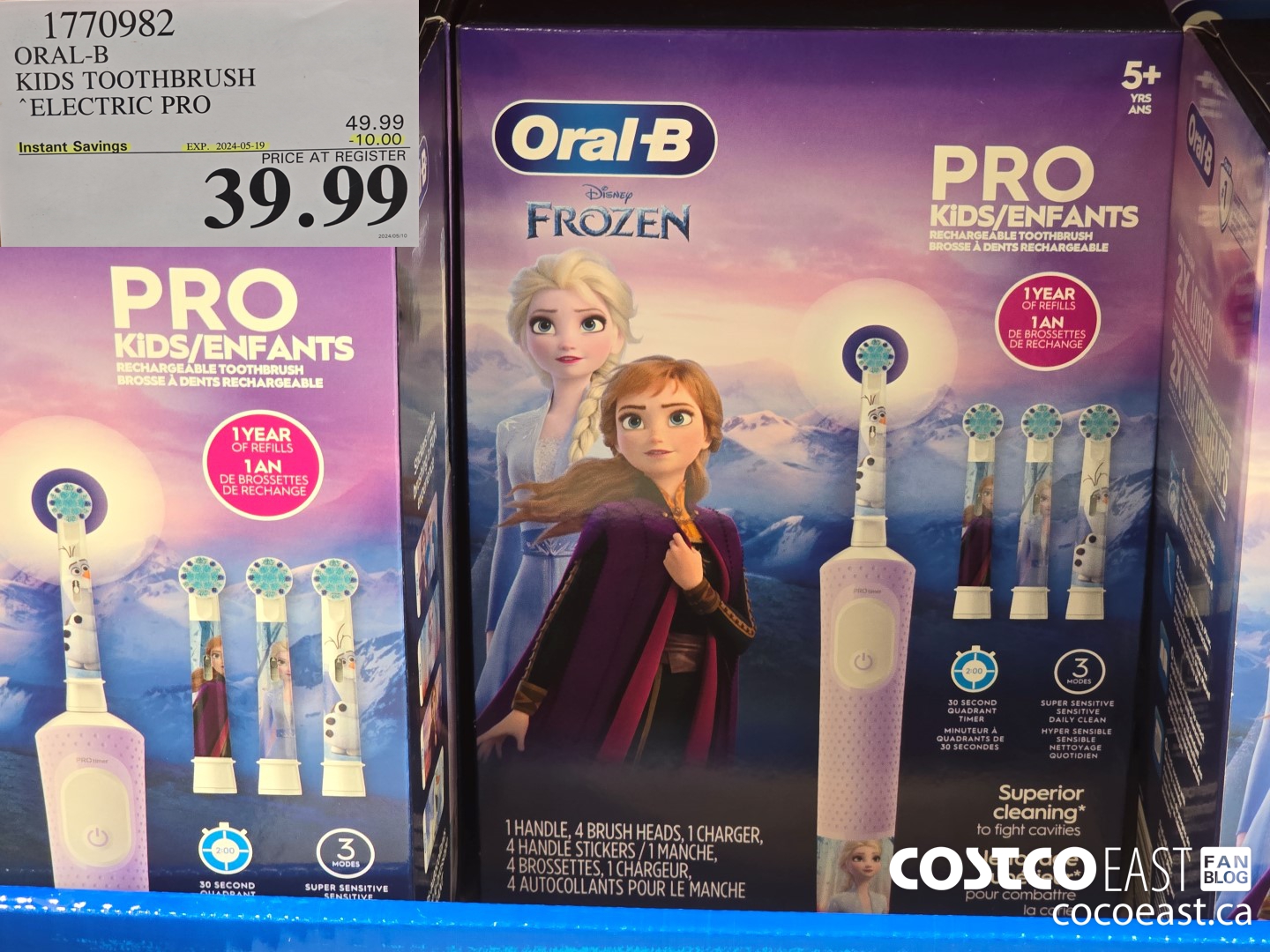 1770982 ORAL-B KIDS TOOTHBRUSH ELECTRIC PRO ($10.00 INSTANT SAVINGS EXPIRES ON 2024-05-19) $39.99