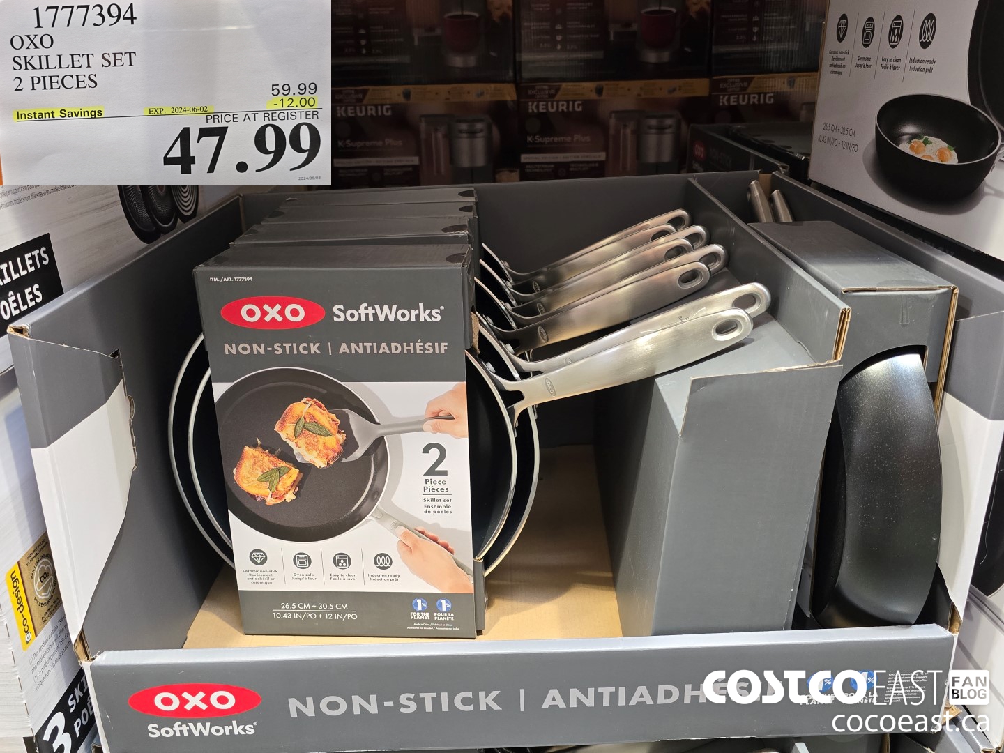 1777394 OXO SKILLET SET 2 PIECES ($12.00 INSTANT SAVINGS EXPIRES ON 2024-06-02) $47.99