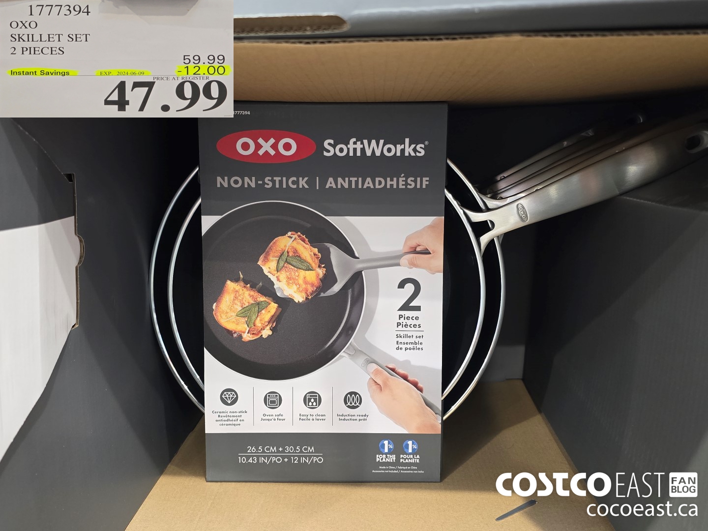 1777394 OXO SKILLET SET 2 PIECES ($12.00 INSTANT SAVINGS EXPIRES ON 2024-06-02) $47.99