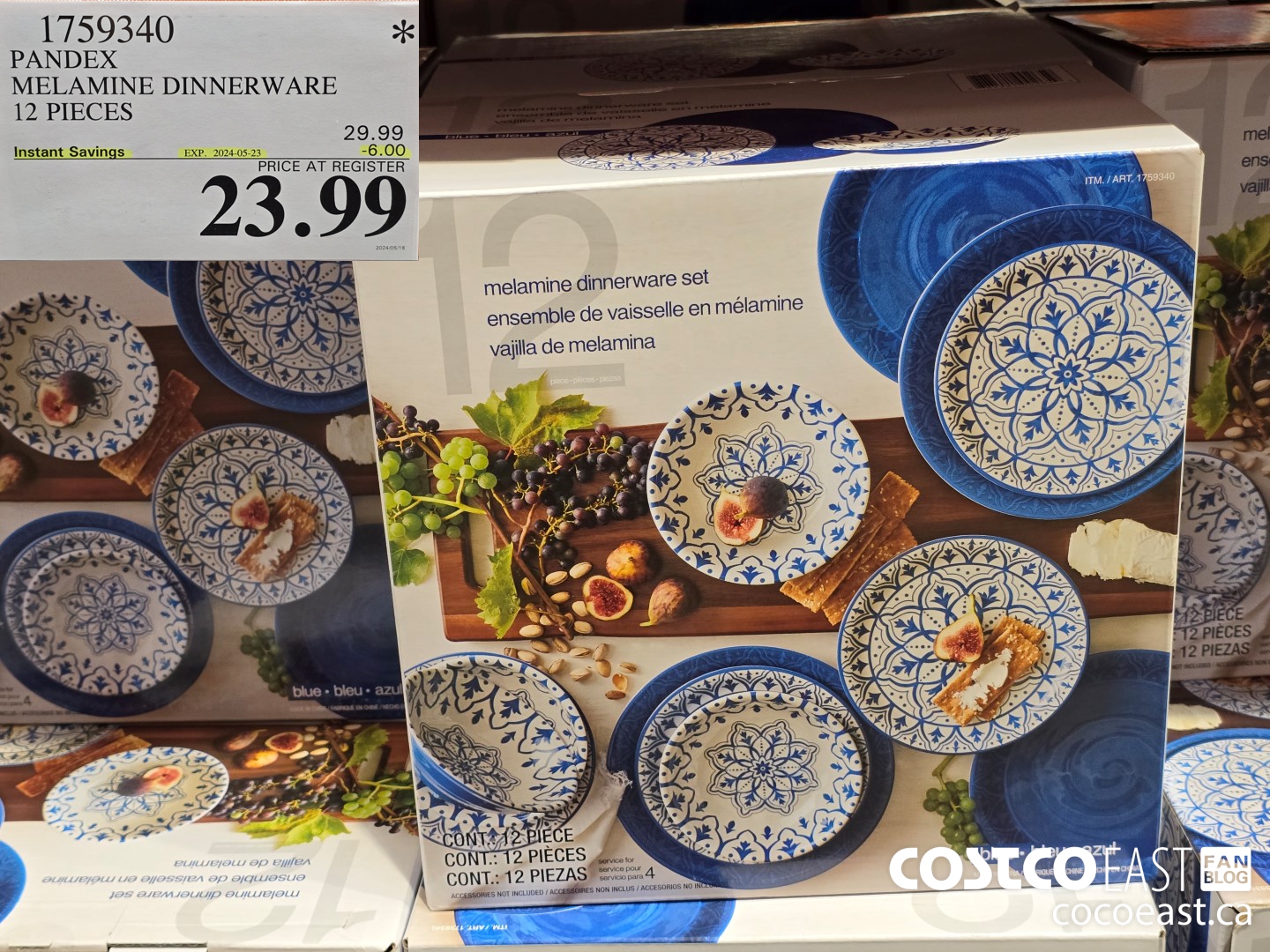 1759340 PANDEX MELAMINE DINNERWARE 12 PIECES ($6.00 INSTANT SAVINGS EXPIRES ON 2024-05-23) $23.99