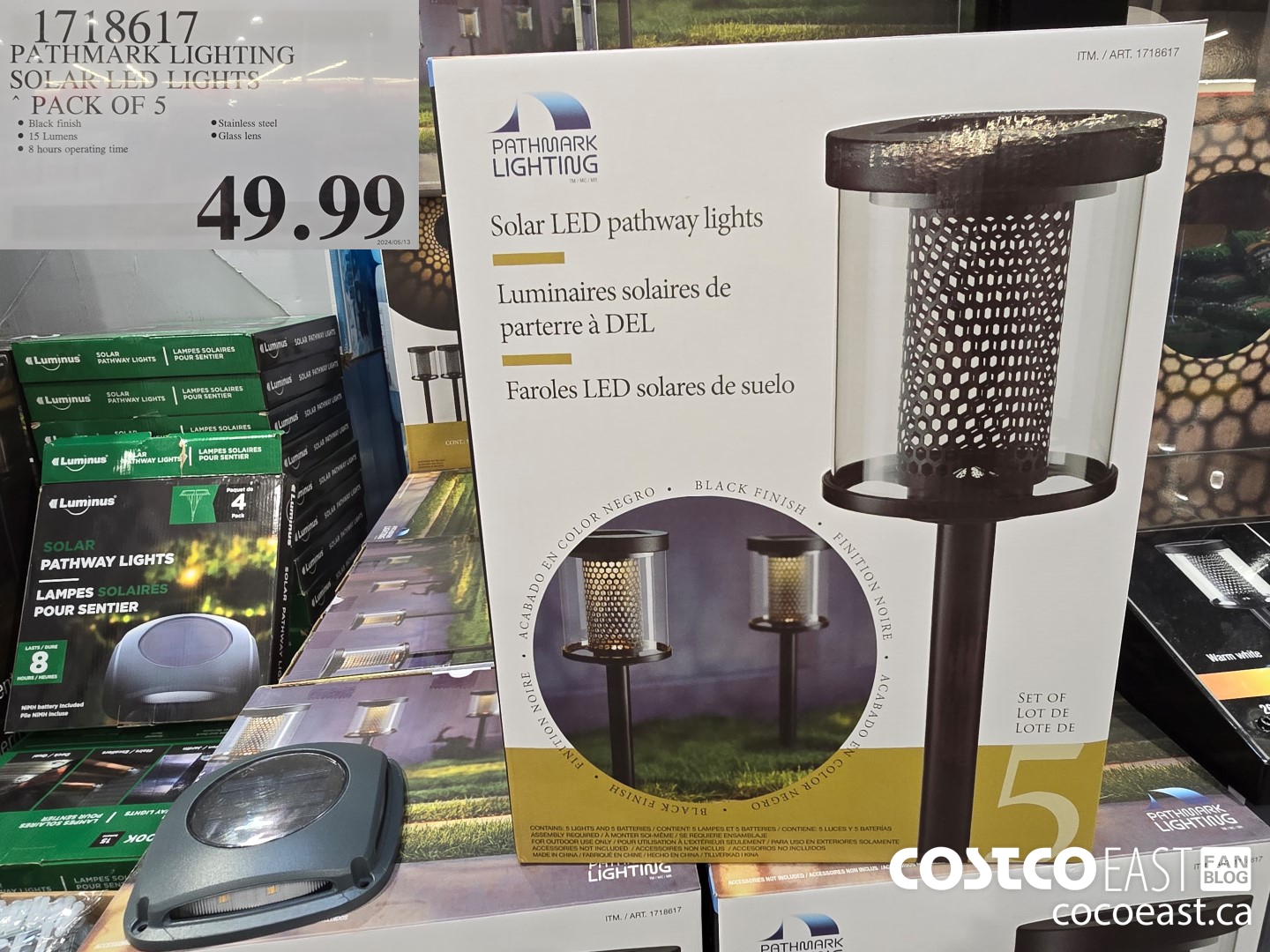 1718617 PATHMARK LIGHTING SOLAR LED LIGHTS PACK OF 5 $49.99