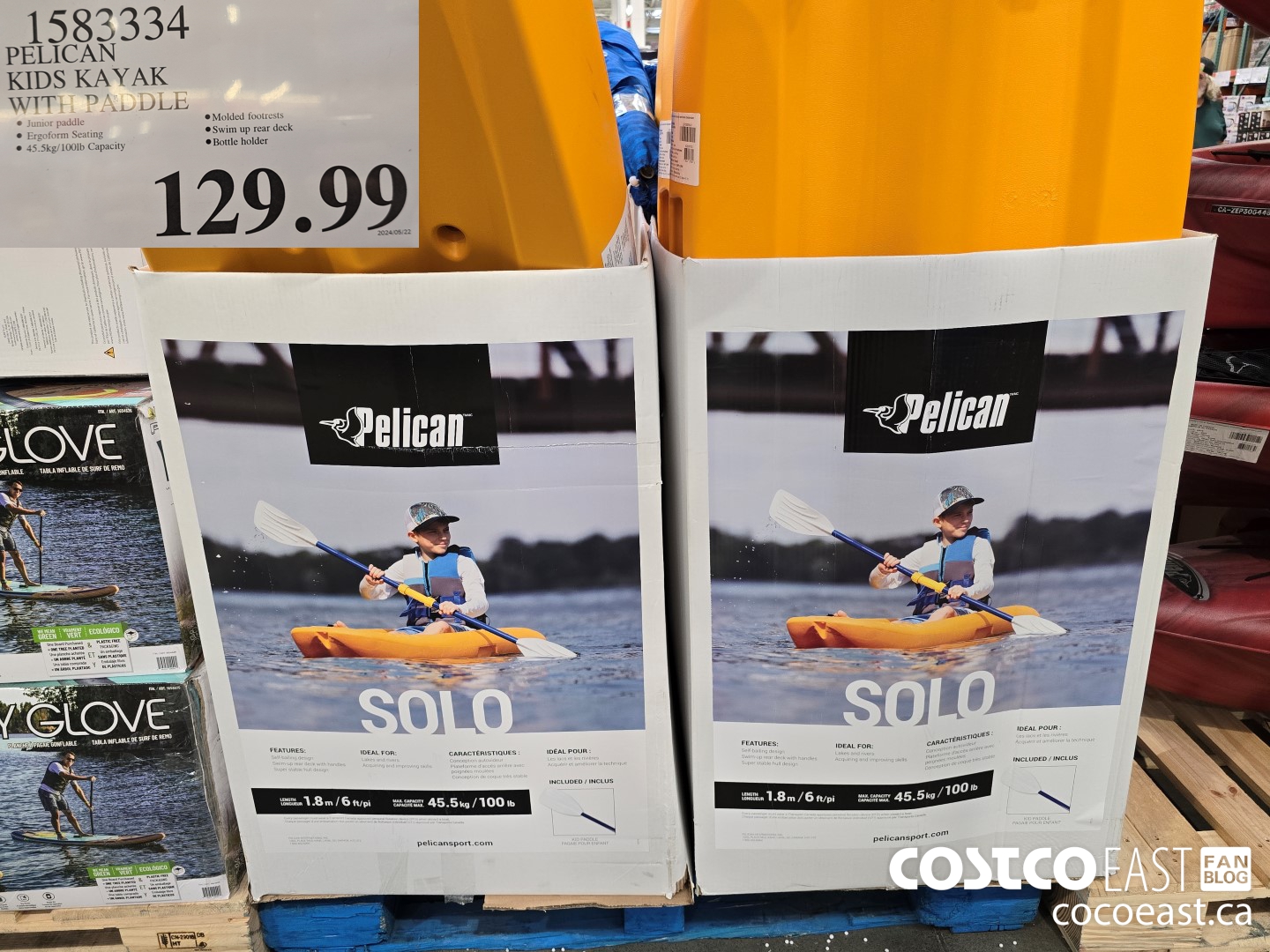 1583334 PELICAN KIDS KAYAK WITH PADDLE $129.99