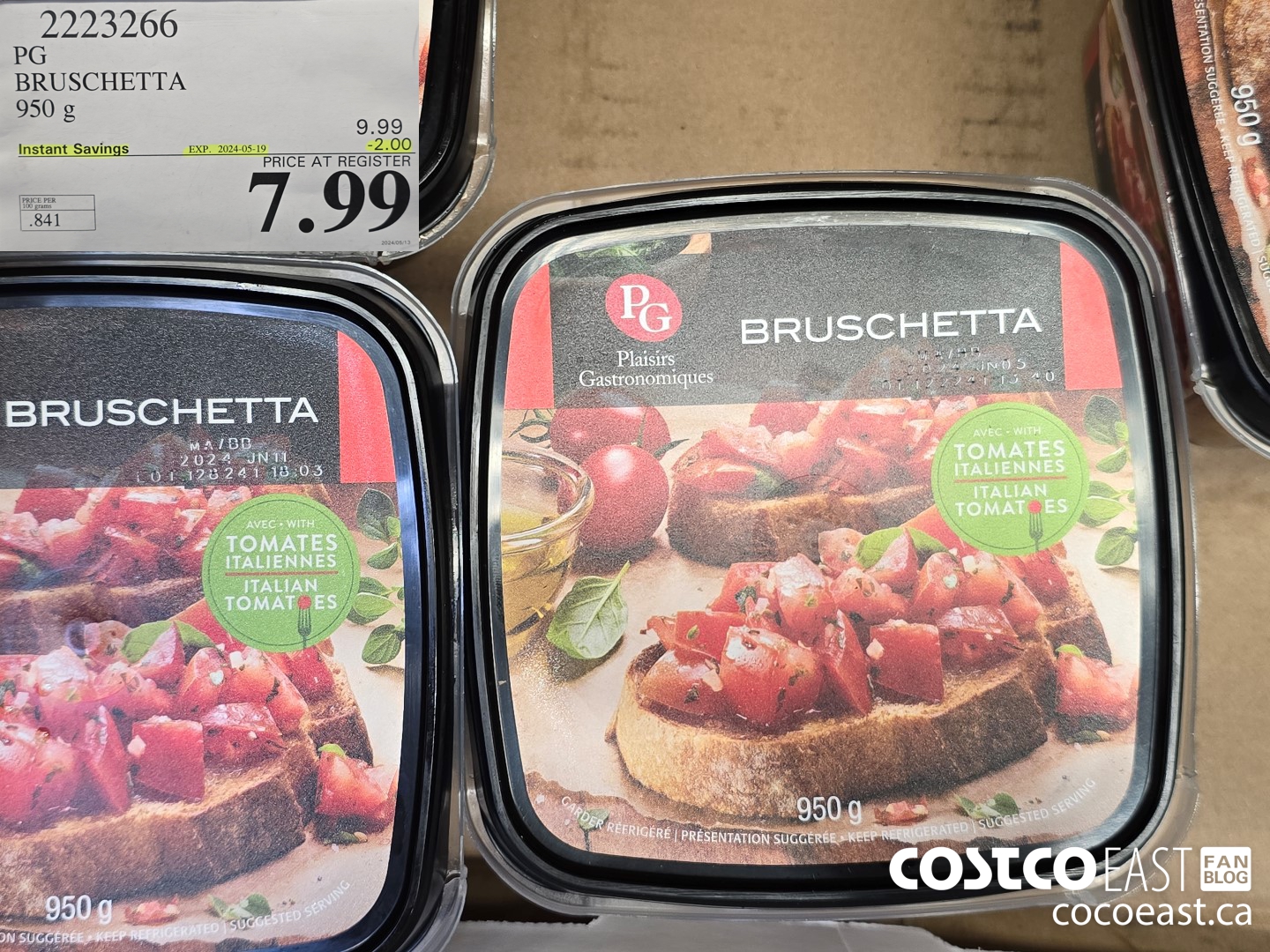 2223266 PG BRUSCHETTA 950 g ($2.00 INSTANT SAVINGS EXPIRES ON 2024-05-19) $7.99