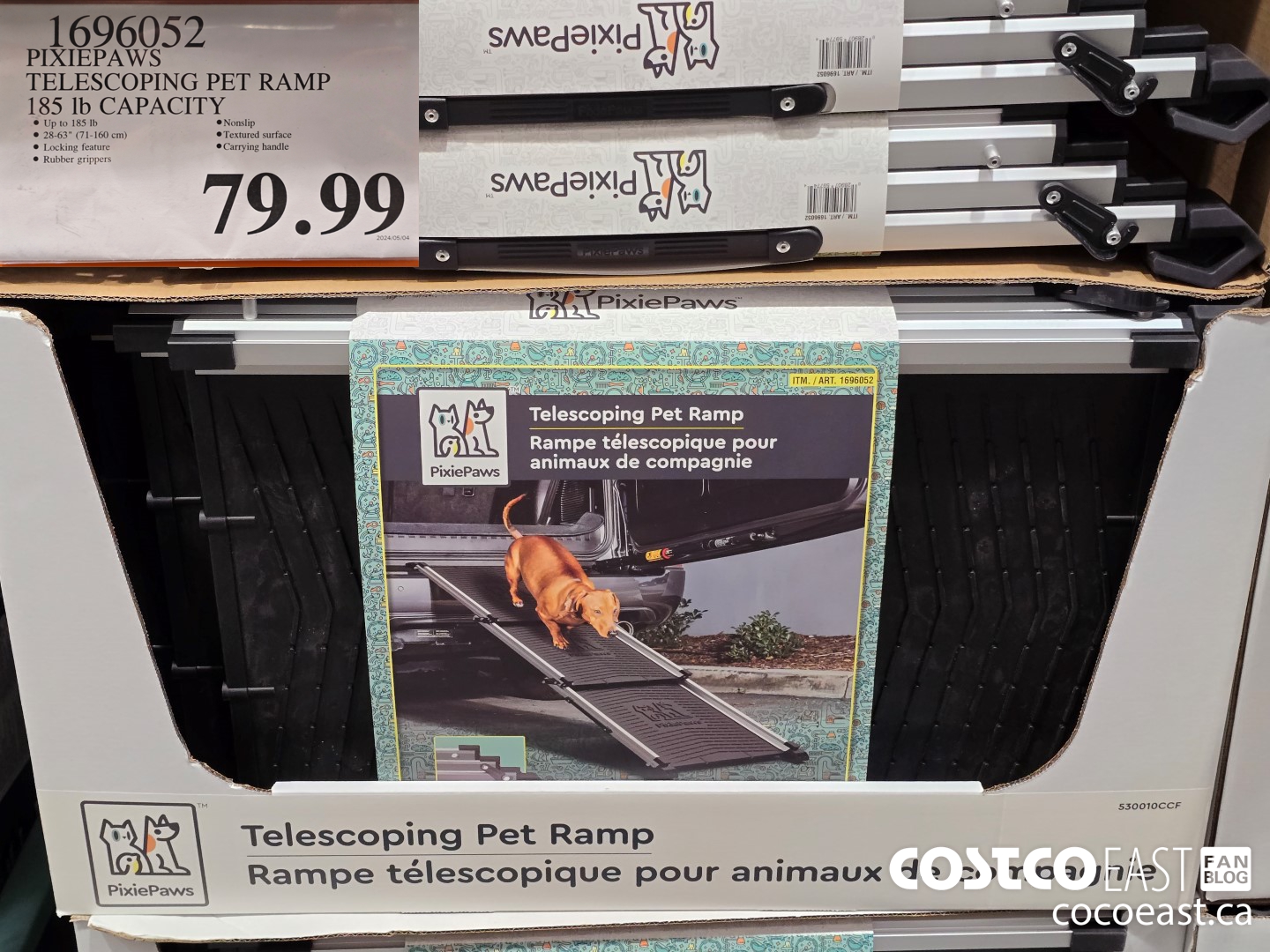 1696052 PIXIEPAWS TELESCOPING PET RAMP 185 Ib CAPACITY $79.99