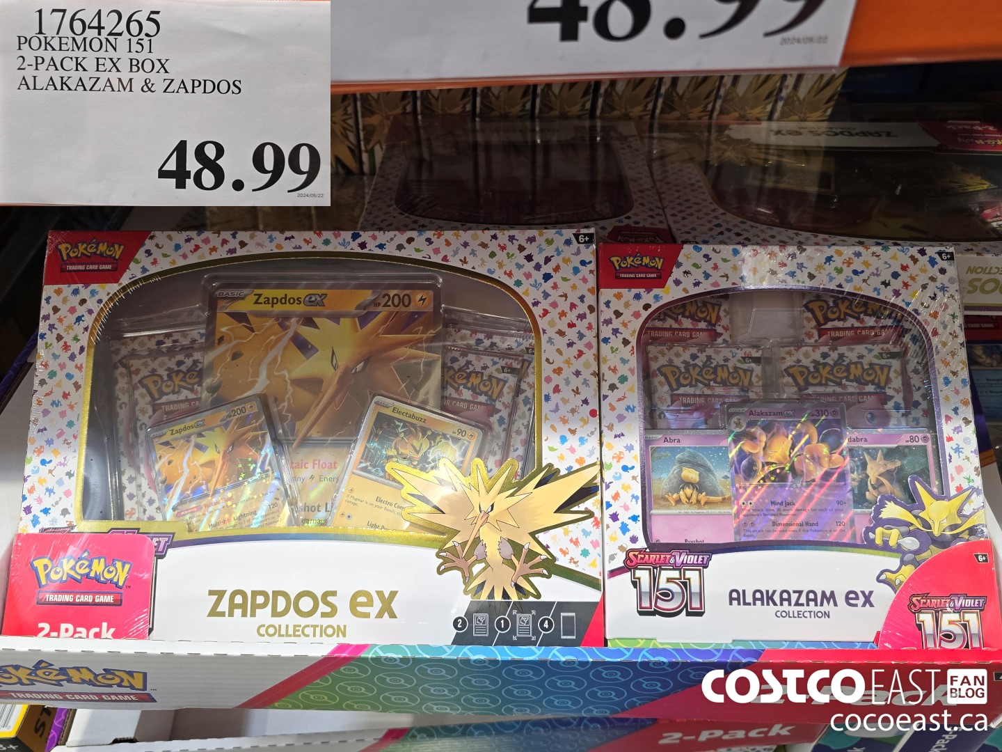 1764265 POKEMON 151 2-PACK EX BOX ALAKAZAM & ZAPDOS $48.99