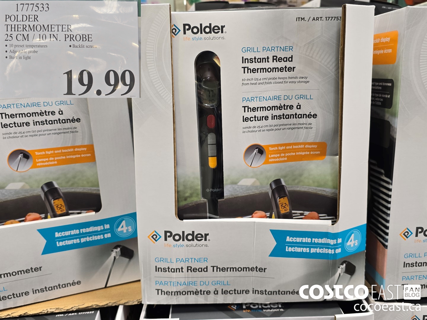 1777533 POLDER THERMOMETER 25 CM / 10 IN. PROBE $19.99