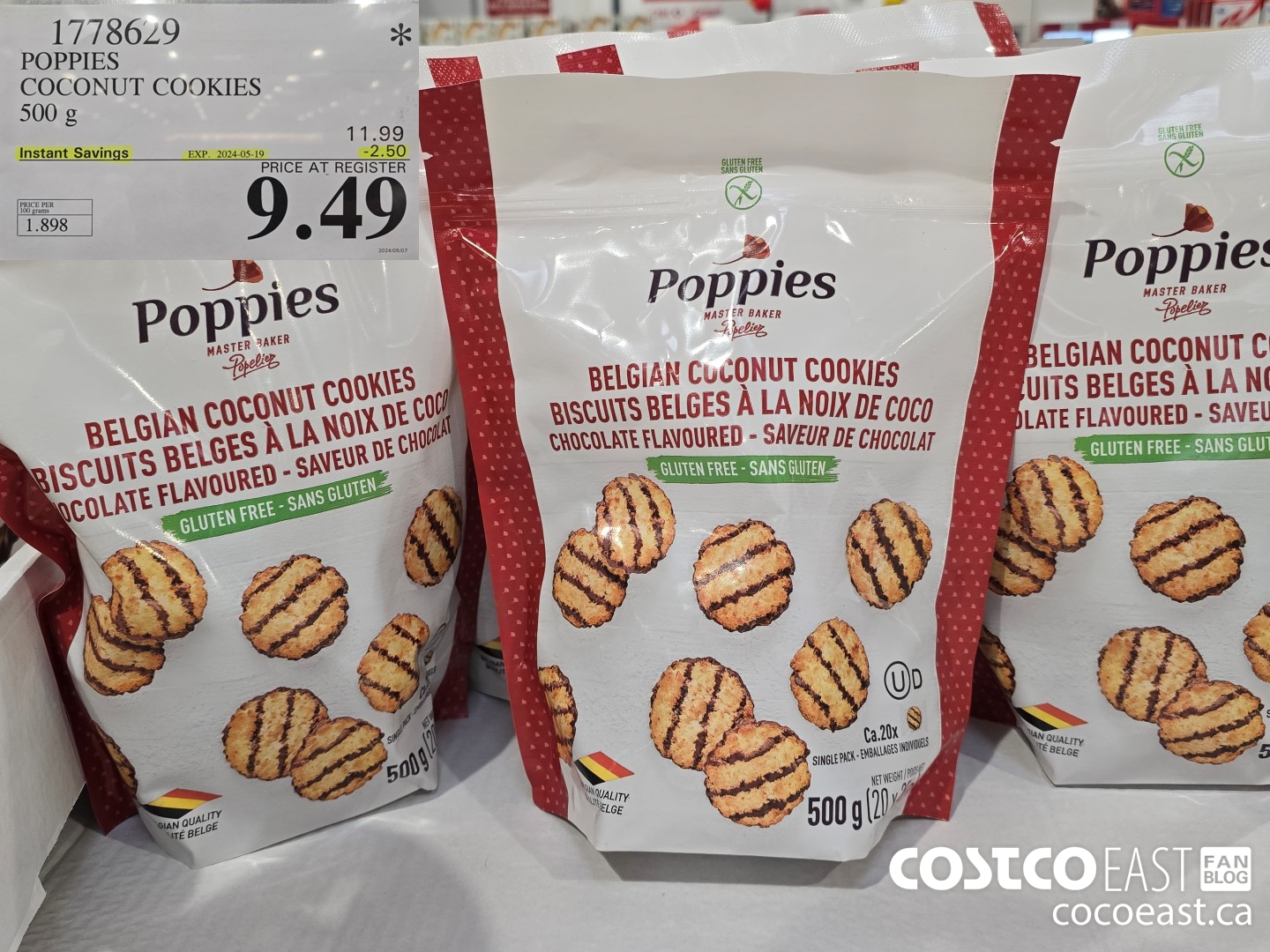1778629 POPPIES COCONUT COOKIES 500 g ($2.50 INSTANT SAVINGS EXPIRES ON 2024-05-19) $9.49