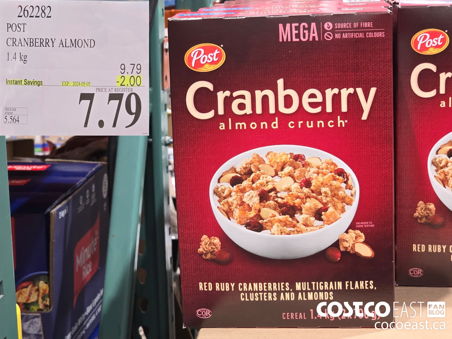 262282 POST CRANBERRY ALMOND 1.4 KG ($2.00 INSTANT SAVINGS EXPIRES ON 2024-05-05) $7.79