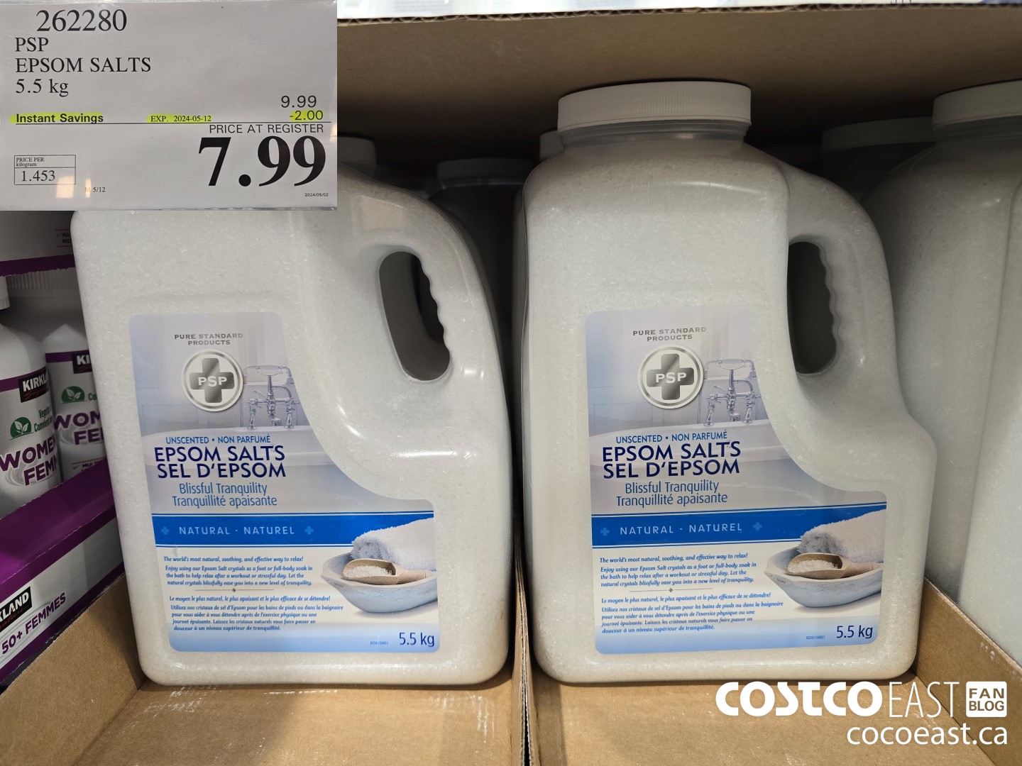 262280 PSP EPSOM SALTS 5.5 KG ($2.00 INSTANT SAVINGS EXPIRES ON 2024-05-12) $7.99