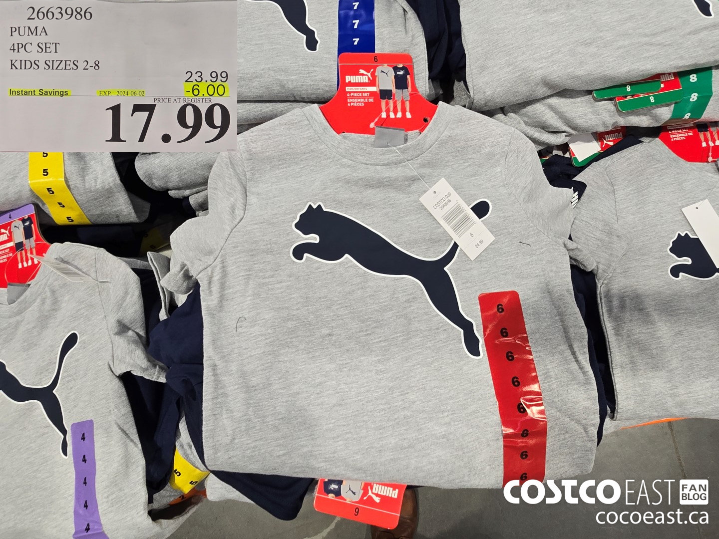 2663986 PUMA 4PC SET KIDS SIZES 2-8 ($6.00 INSTANT SAVINGS EXPIRES ON 2024-06-02) $17.99