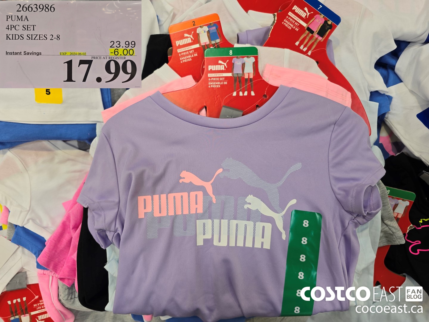 2663986 PUMA 4PC SET KIDS SIZES 2-8 ($6.00 INSTANT SAVINGS EXPIRES ON 2024-06-02) $17.99