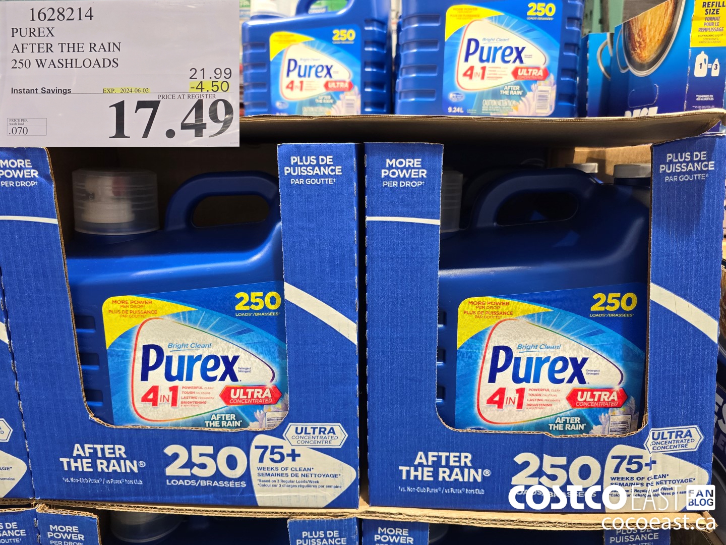 1628214 PUREX AFTER THE RAIN 250 washloads ($4.50 INSTANT SAVINGS EXPIRES ON 2024-06-02) $17.49