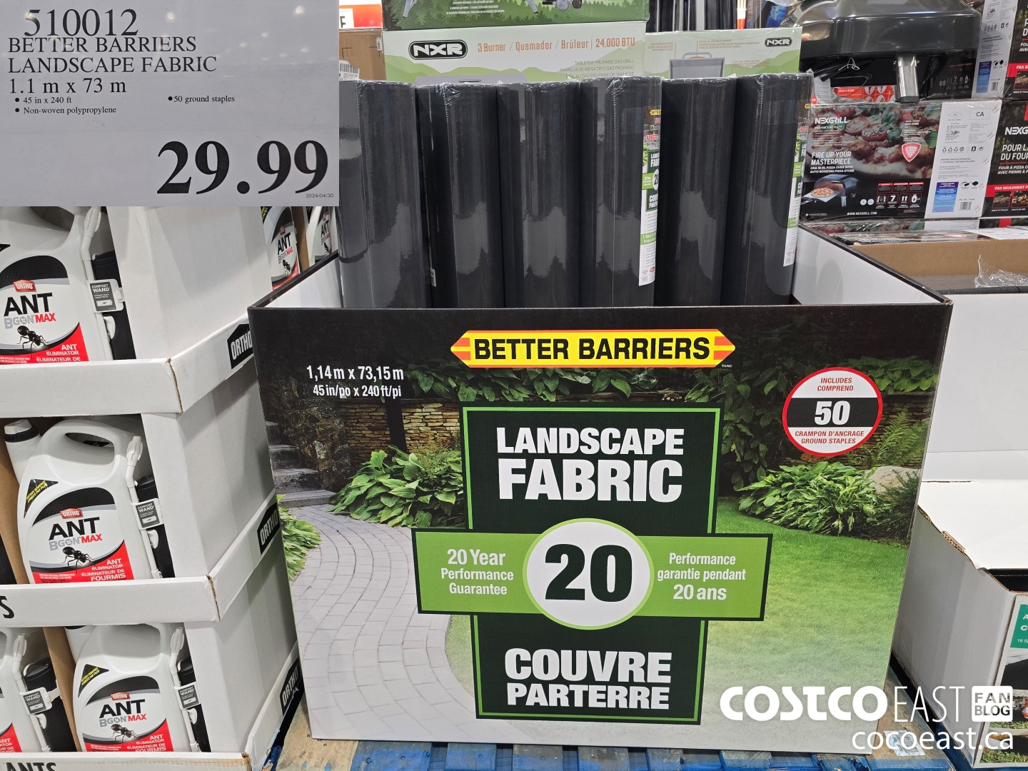 510012 QUEST LANDSCAPE FABRIC 1.1 M X 73 M $29.99