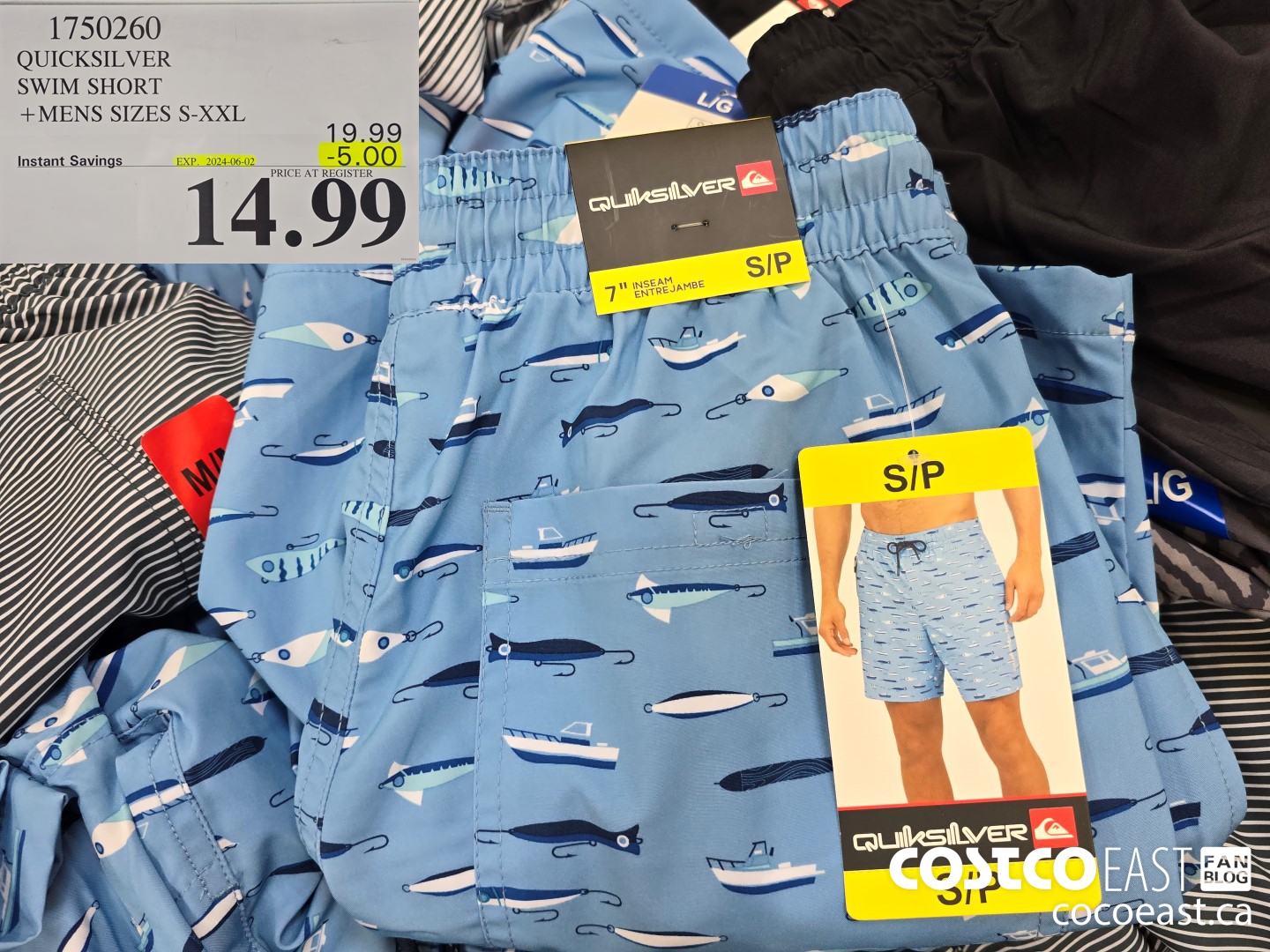 1750260 QUICKSILVER SWIM SHORT +MENS SIZES S-XXL ($5.00 INSTANT SAVINGS EXPIRES ON 2024-06-02) $14.99