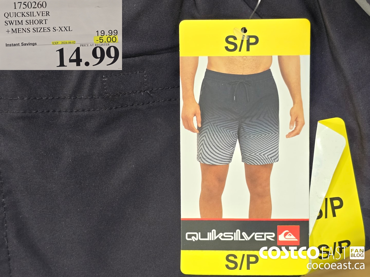 1750260 QUICKSILVER SWIM SHORT +MENS SIZES S-XXL ($5.00 INSTANT SAVINGS EXPIRES ON 2024-06-02) $14.99