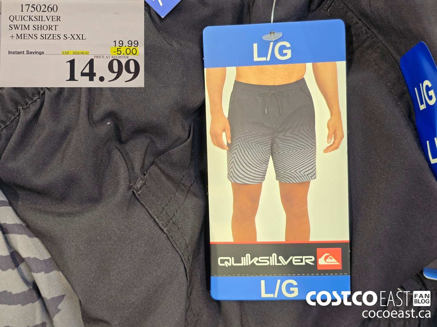 1750260 QUICKSILVER SWIM SHORT +MENS SIZES S-XXL ($5.00 INSTANT SAVINGS EXPIRES ON 2024-06-02) $14.99