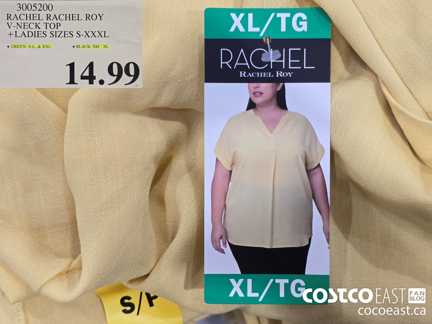 3005200 RACHEL RACHEL ROY V-NECK TOP +LADIES SIZES S-XL $14.99