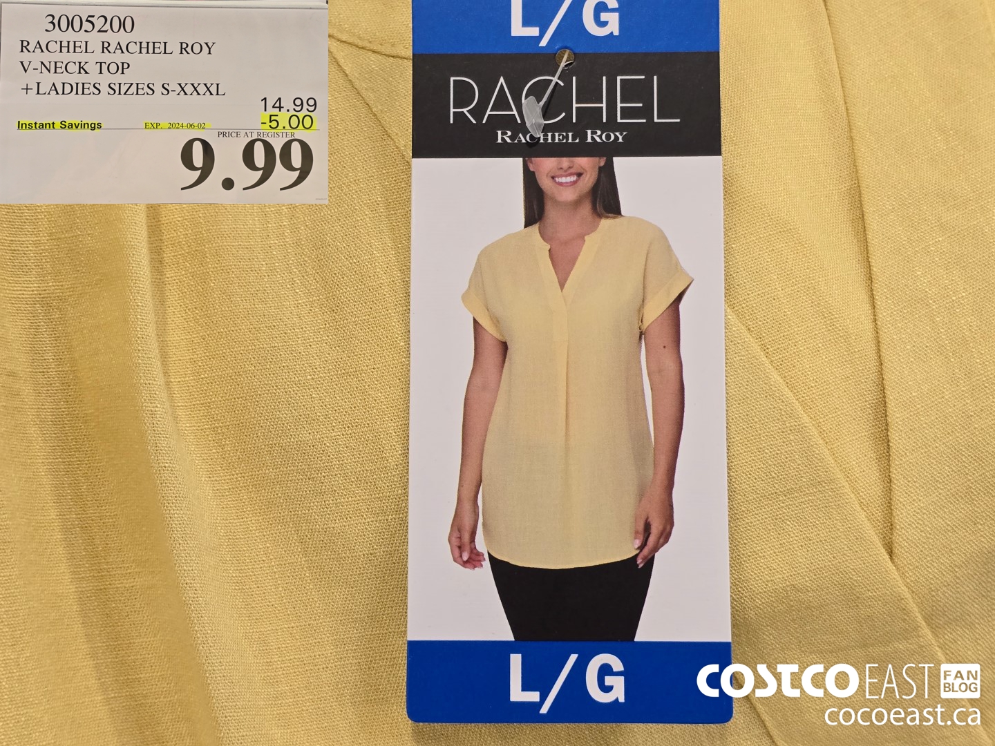 3005200 RACHEL RACHEL ROY V-NECK TOP +LADIES SIZES S-XXXL ($5.00 INSTANT SAVINGS EXPIRES ON 2023-06-02) $9.99
