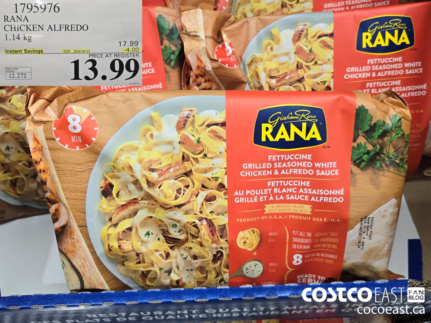 1795976 RANA CHICKEN ALFREDO 1.14 KG ($4.00 INSTANT SAVINGS EXPIRES ON 2024-05-23) $13.99