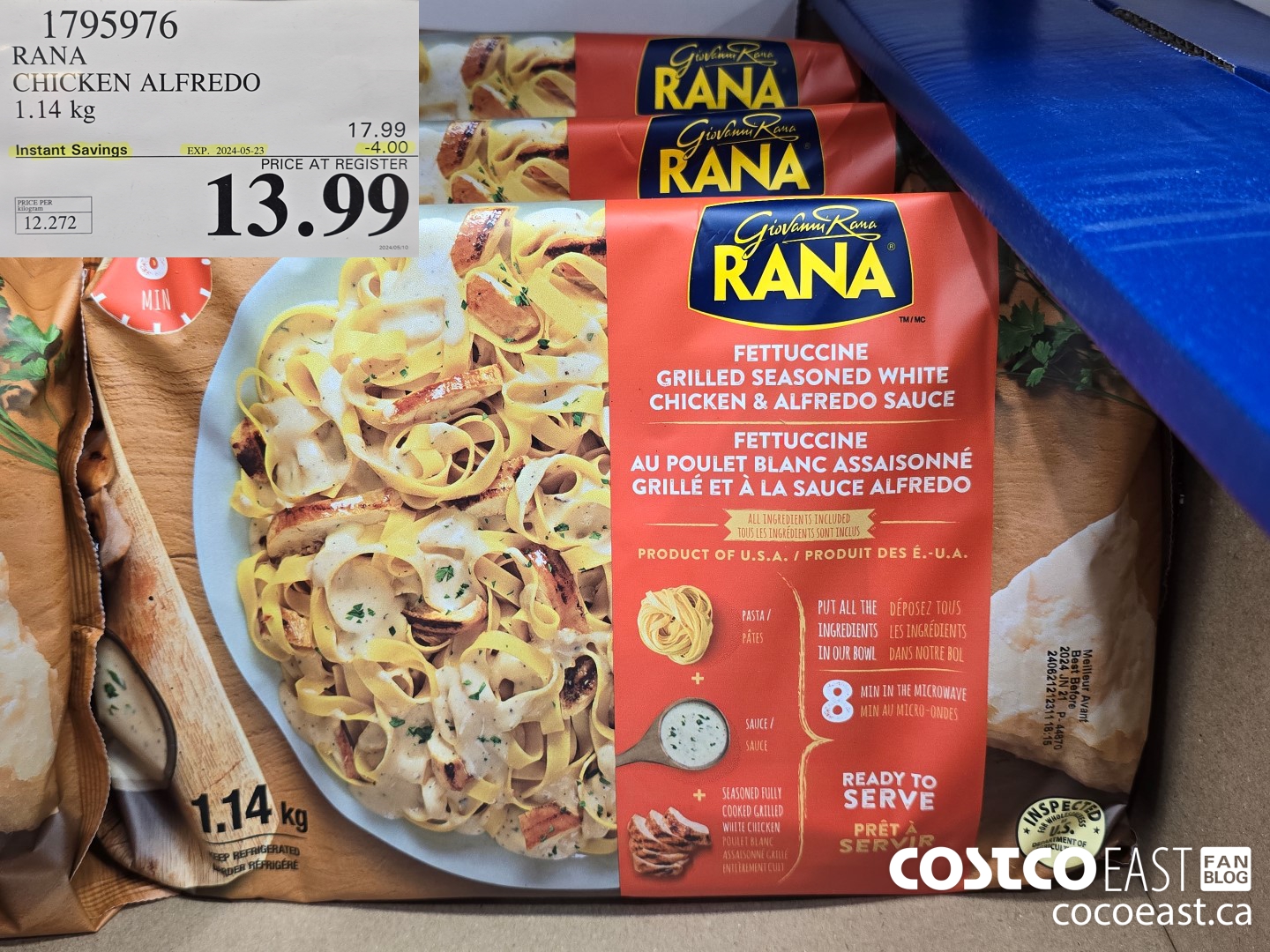 1795976 RANA CHICKEN ALFREDO 1.14 KG ($4.00 INSTANT SAVINGS EXPIRES ON 2024-05-23) $13.99