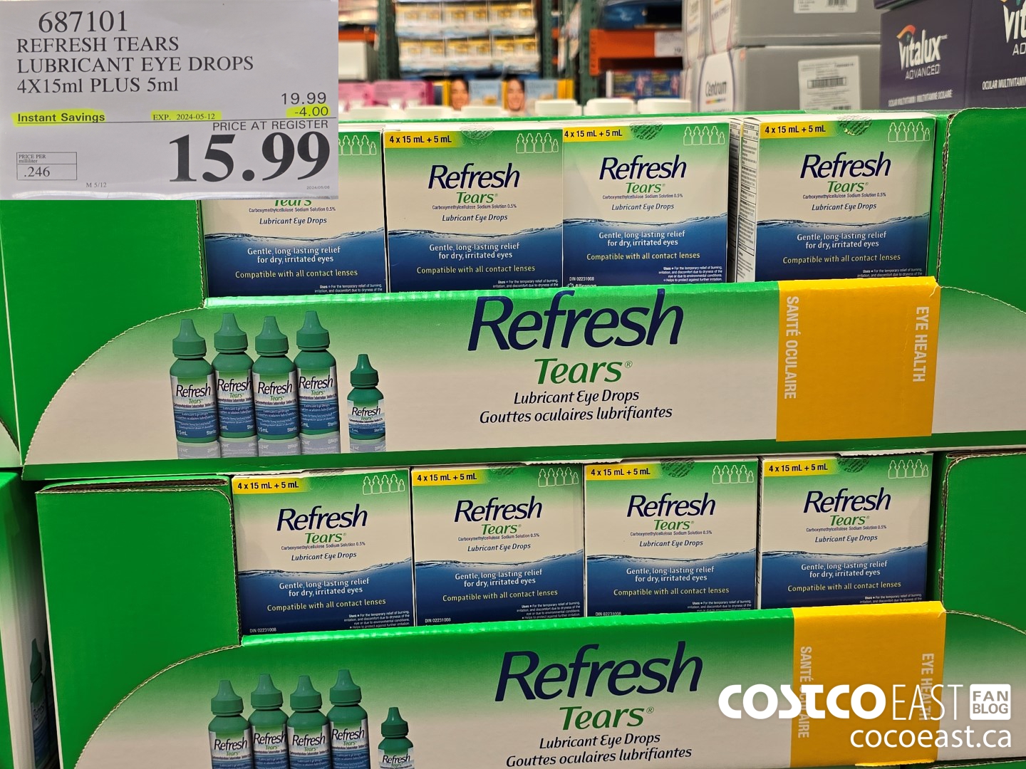 687101 REFRESH TEARS LUBRICANT EYE DROPS 4X15ml PLUS 5ml ($4.00 INSTANT SAVINGS EXPIRES ON 2024-05-12) $15.99