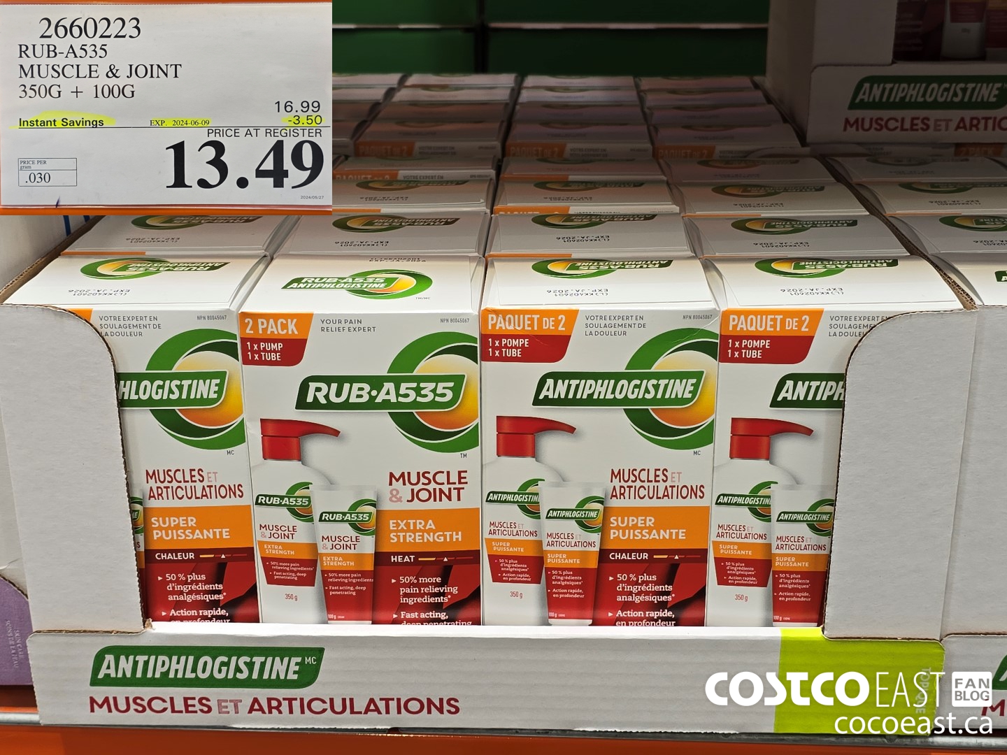 2660223 RUB-A535 MUSCLE & JOINT 350G + 100G ($3.50 INSTANT SAVINGS EXPIRES ON 2024-06-09) $13.49