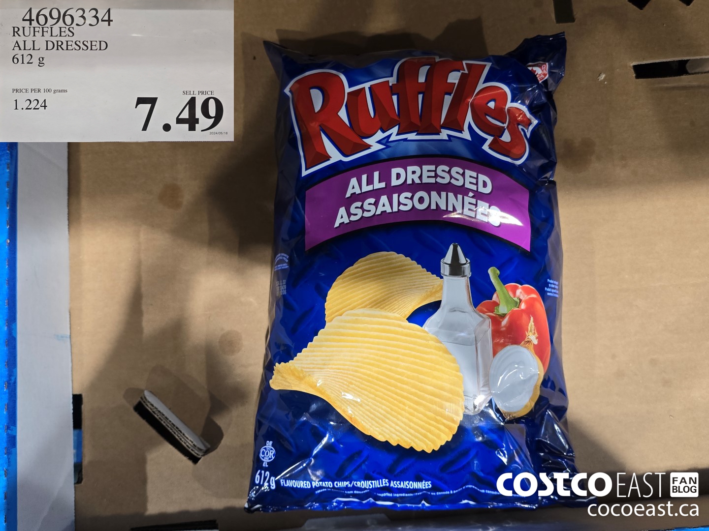 4696334 RUFFLES ALL DRESSED 612 g $7.49