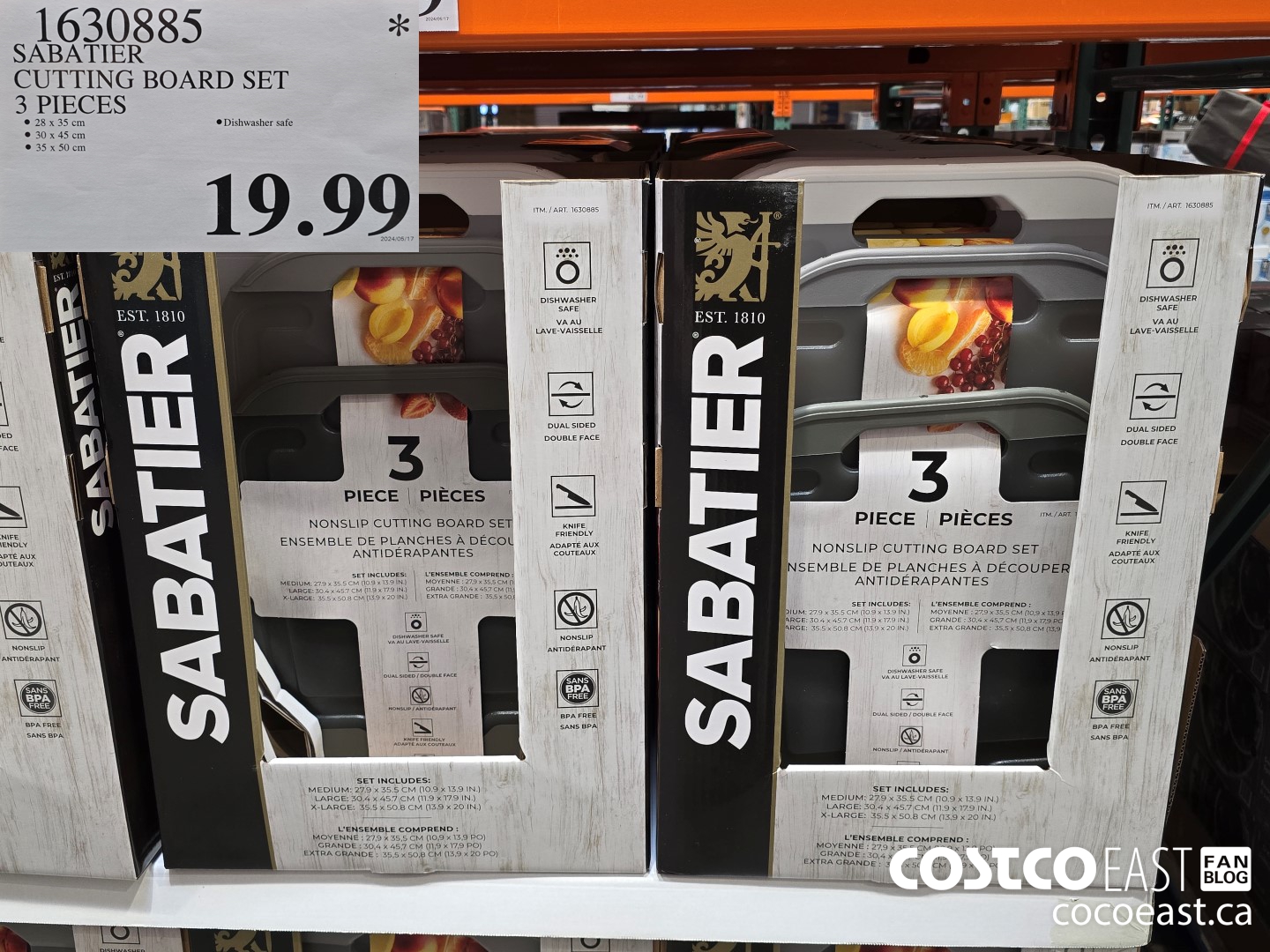 1630885 SABATIER CUTTING BOARD SET 3 PIECES $19.99