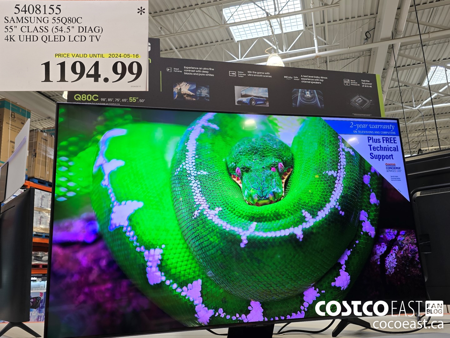 5408155 SAMSUNG 55Q80C 55