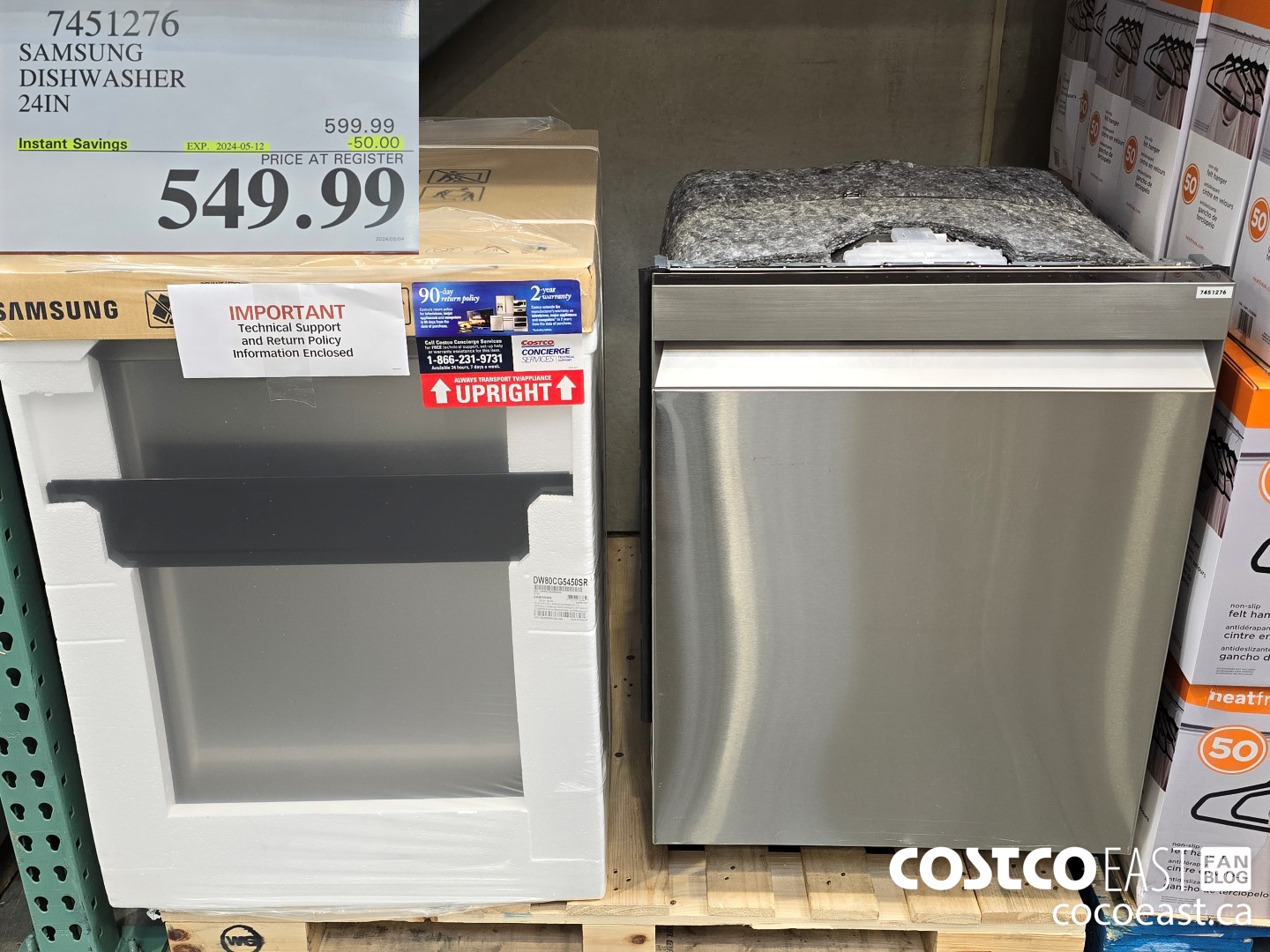 7451276 SAMSUNG DISHWASHER 24IN ($50.00 INSTANT SAVINGS EXPIRES ON 2024-05-12) $549.99