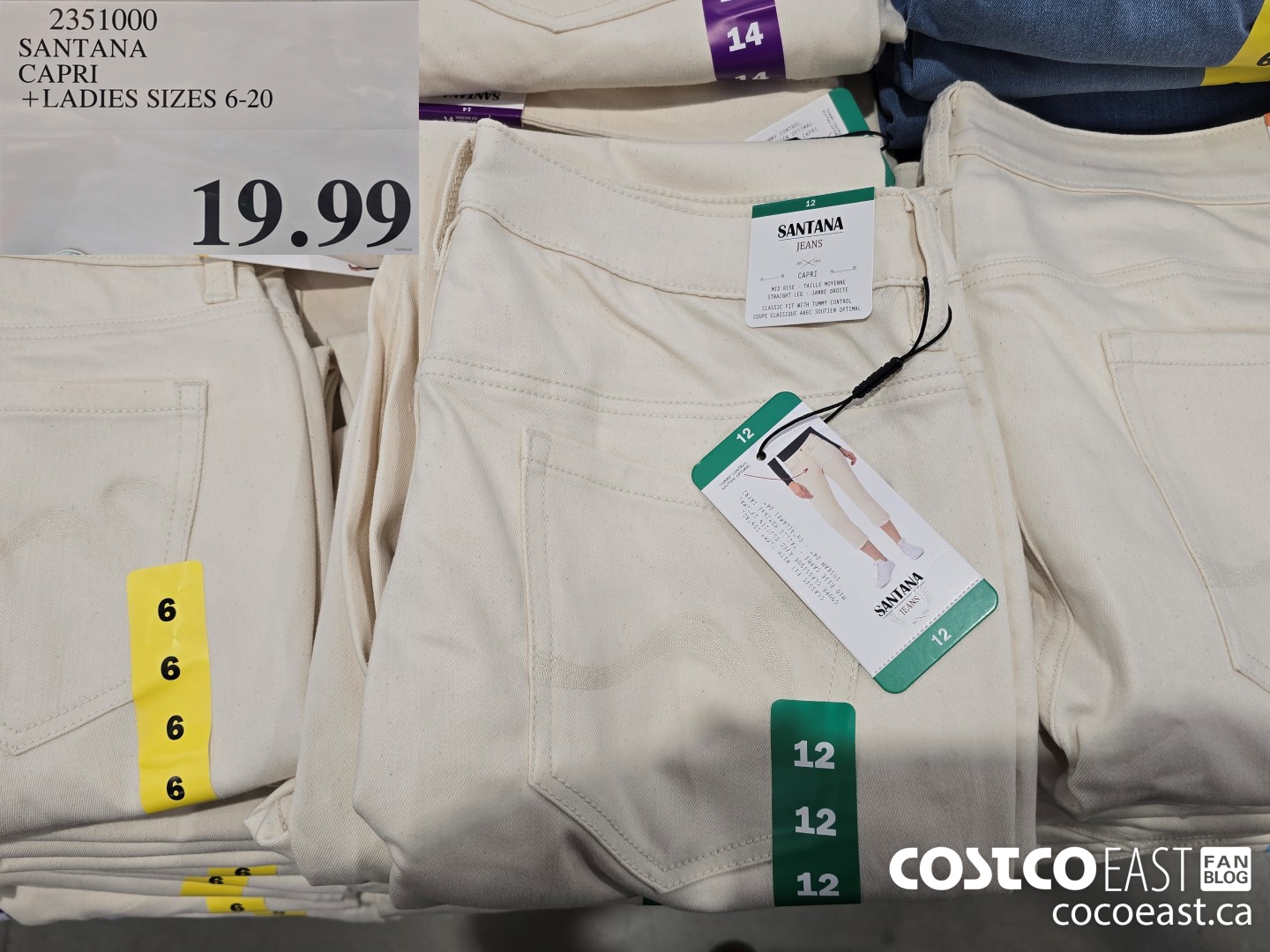 2351000 SANTANA CAPRI +LADIES SIZES 6-20 $19.99