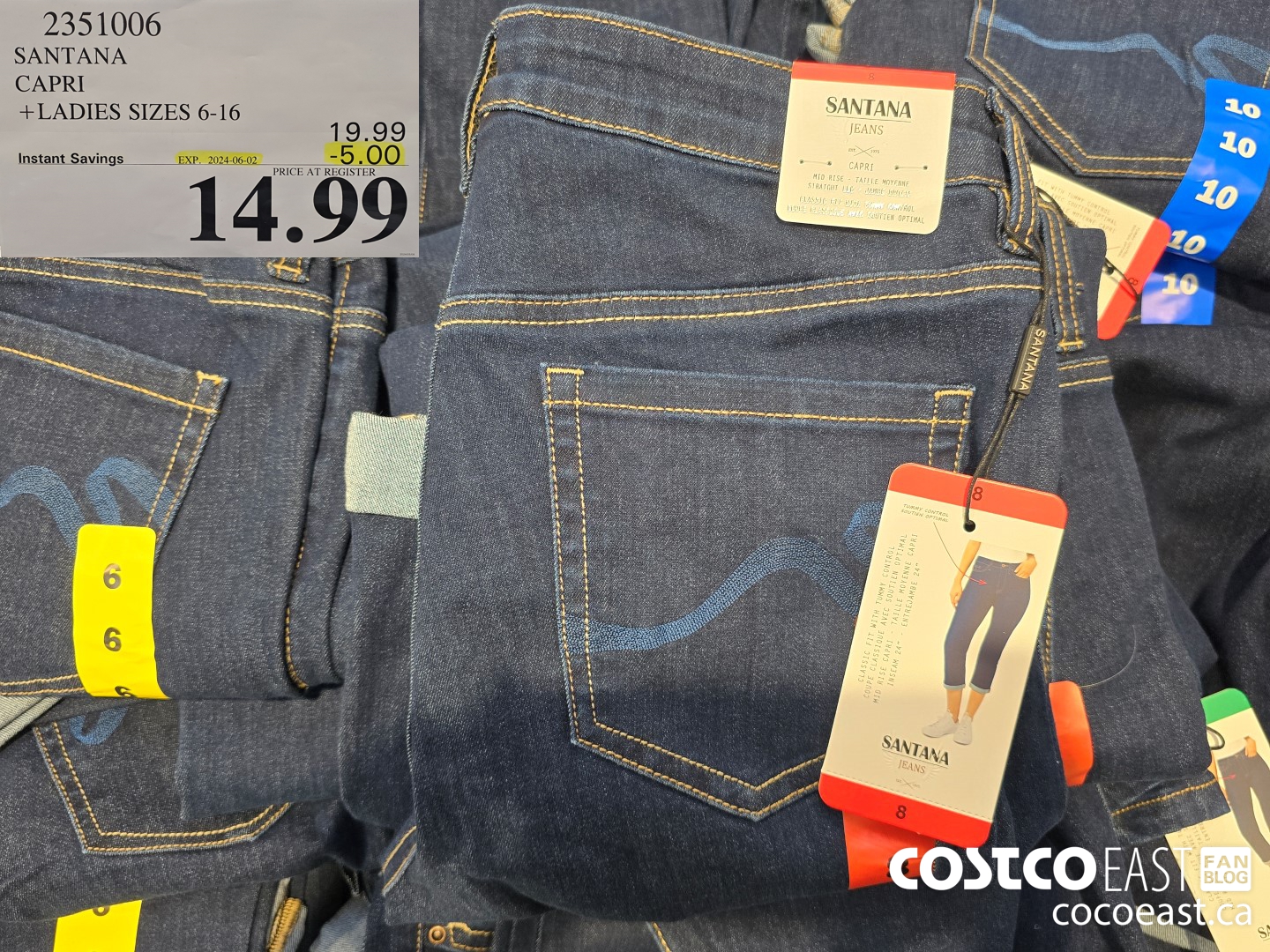 2351006 SANTANA CAPRI + LADIES SIZES 6-16 ($5.00 INSTANT SAVINGS EXPIRES ON 2024-06-02) $14.99