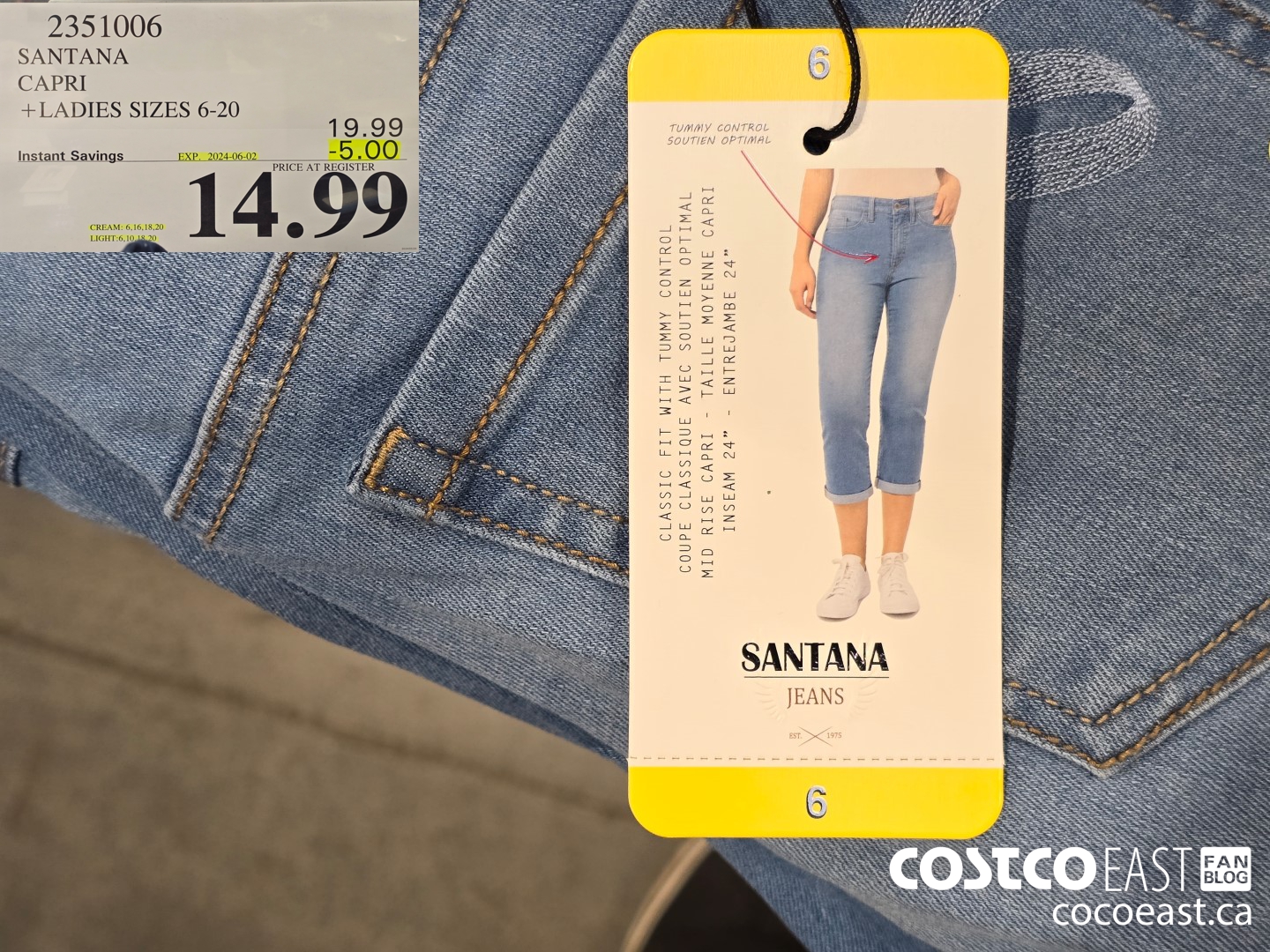 2351006 SANTANA CAPRI + LADIES SIZES 6-16 ($5.00 INSTANT SAVINGS EXPIRES ON 2024-06-02) $14.99