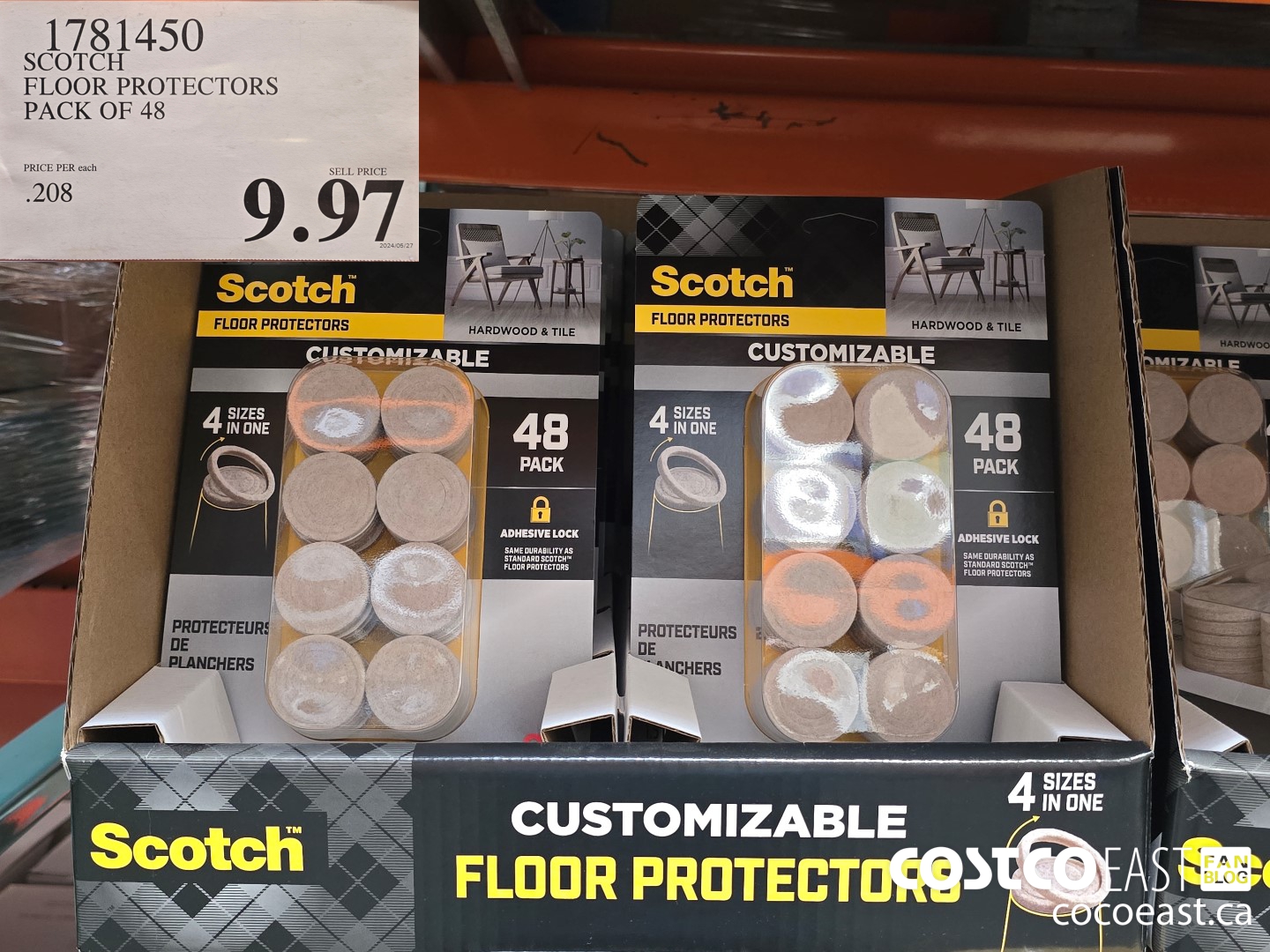 1781450 SCOTCH FLOOR PROTECTORS PACK OF 48 $9.97