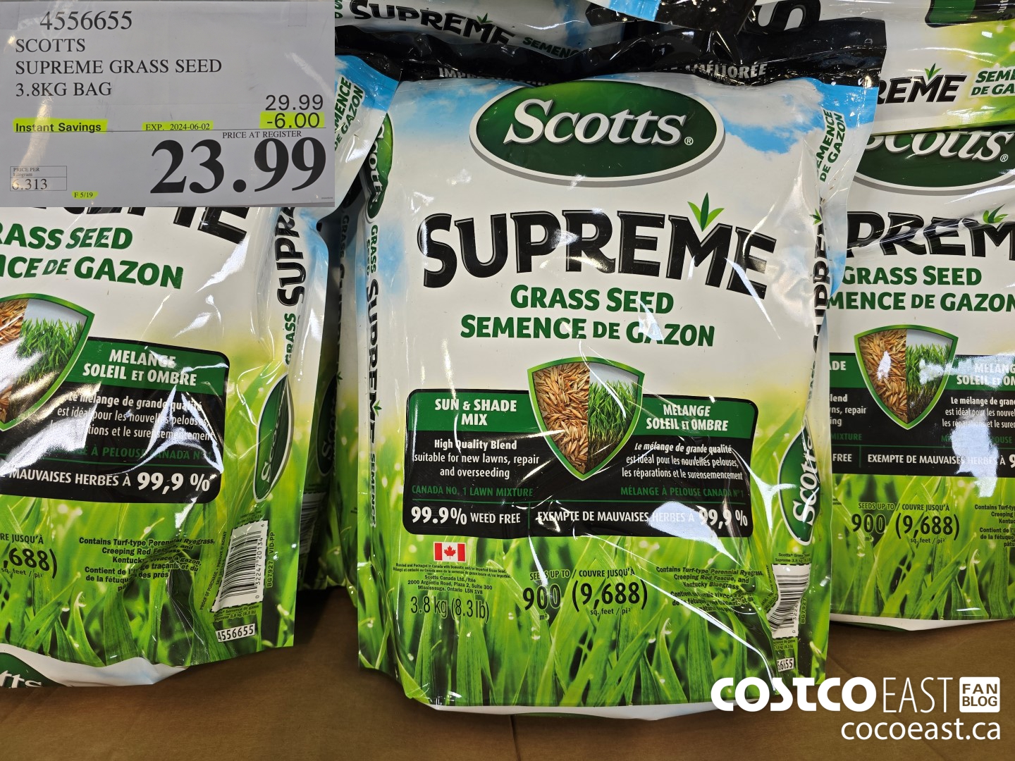 4556655 SCOTTS SUPREME GRASS SEED 3.8KG BAG ($6.00 INSTANT SAVINGS EXPIRES ON 2024-06-02) $23.99