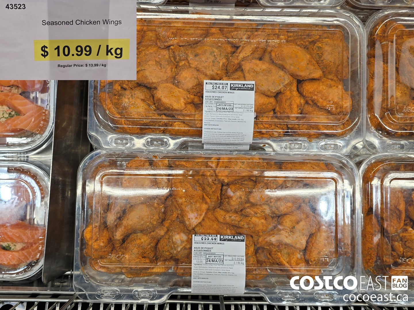 43523 SEASONED CHICKEN WINGS (DISCOUNT PER KG) ($3.00 INSTANT SAVINGS)