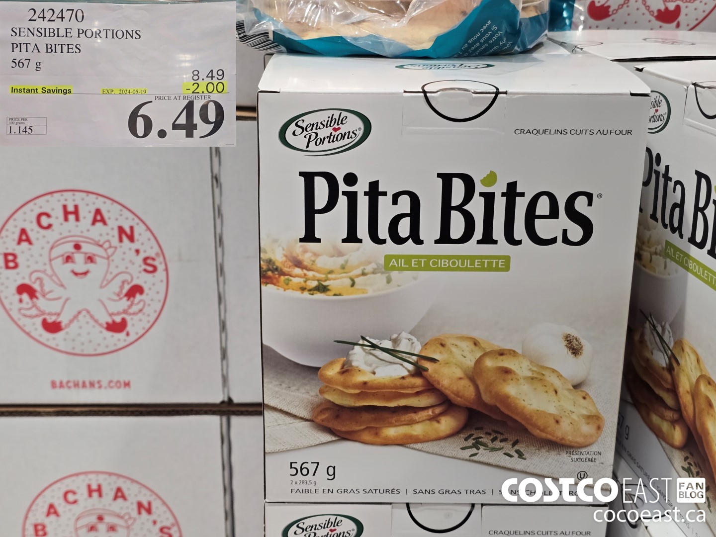 242470 SENSIBLE PORTIONS PITA BITES 567 g ($2.00 INSTANT SAVINGS EXPIRES ON 2024-05-19) $6.49