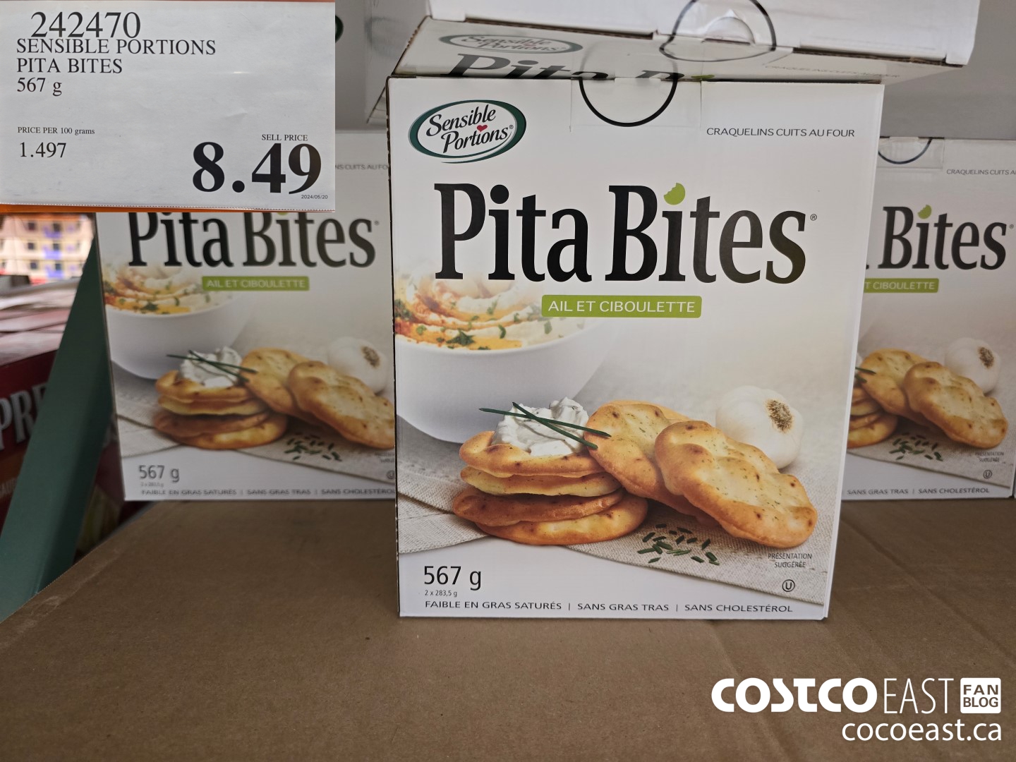 242470 SENSIBLE PORTIONS PITA BITES 567 g $8.49