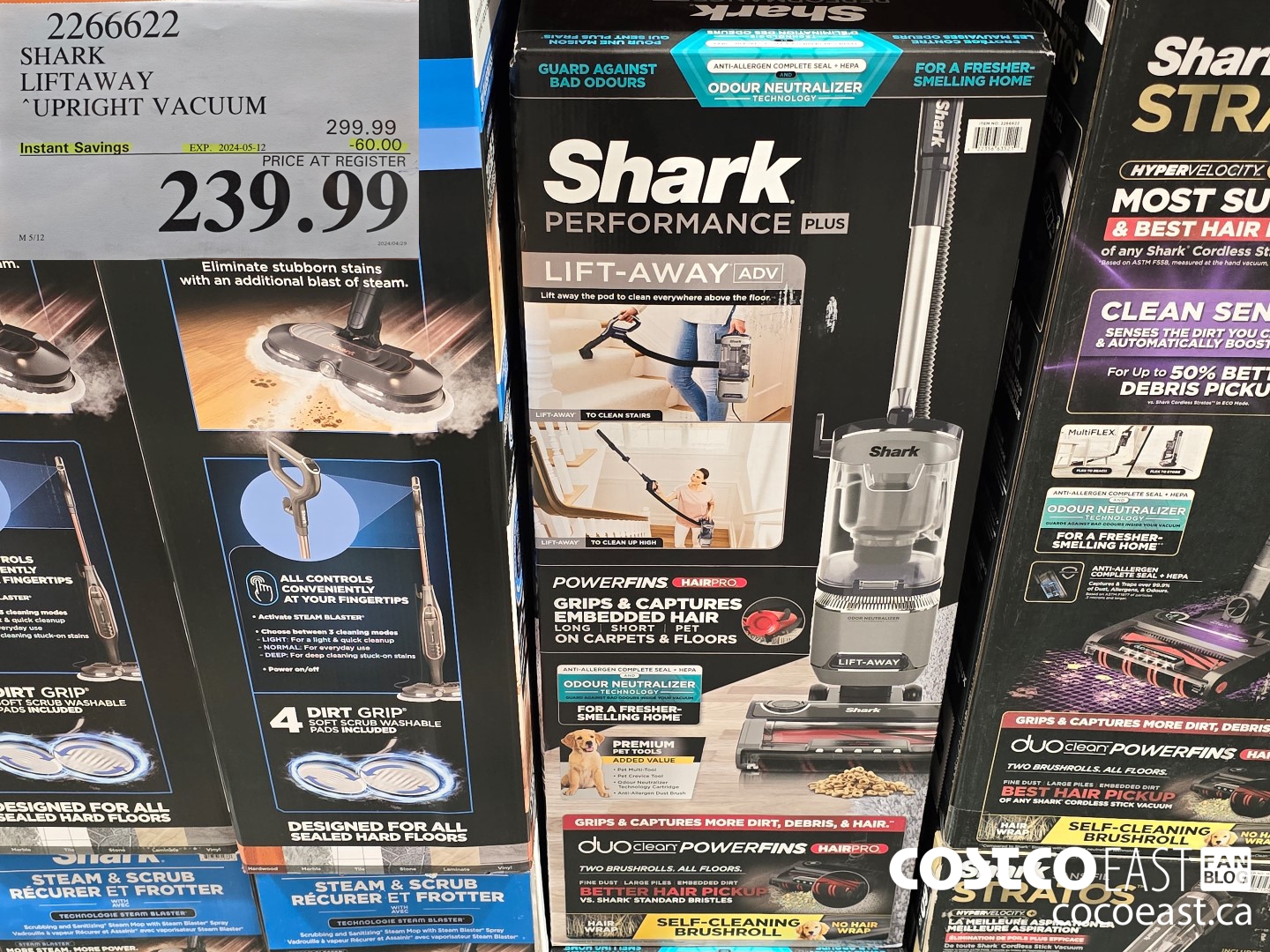 2266622 SHARK LIFTAWAY UPRIGHT VACUUM ($60.00 INSTANT SAVINGS EXPIRES ON 2024-05-12) $239.99