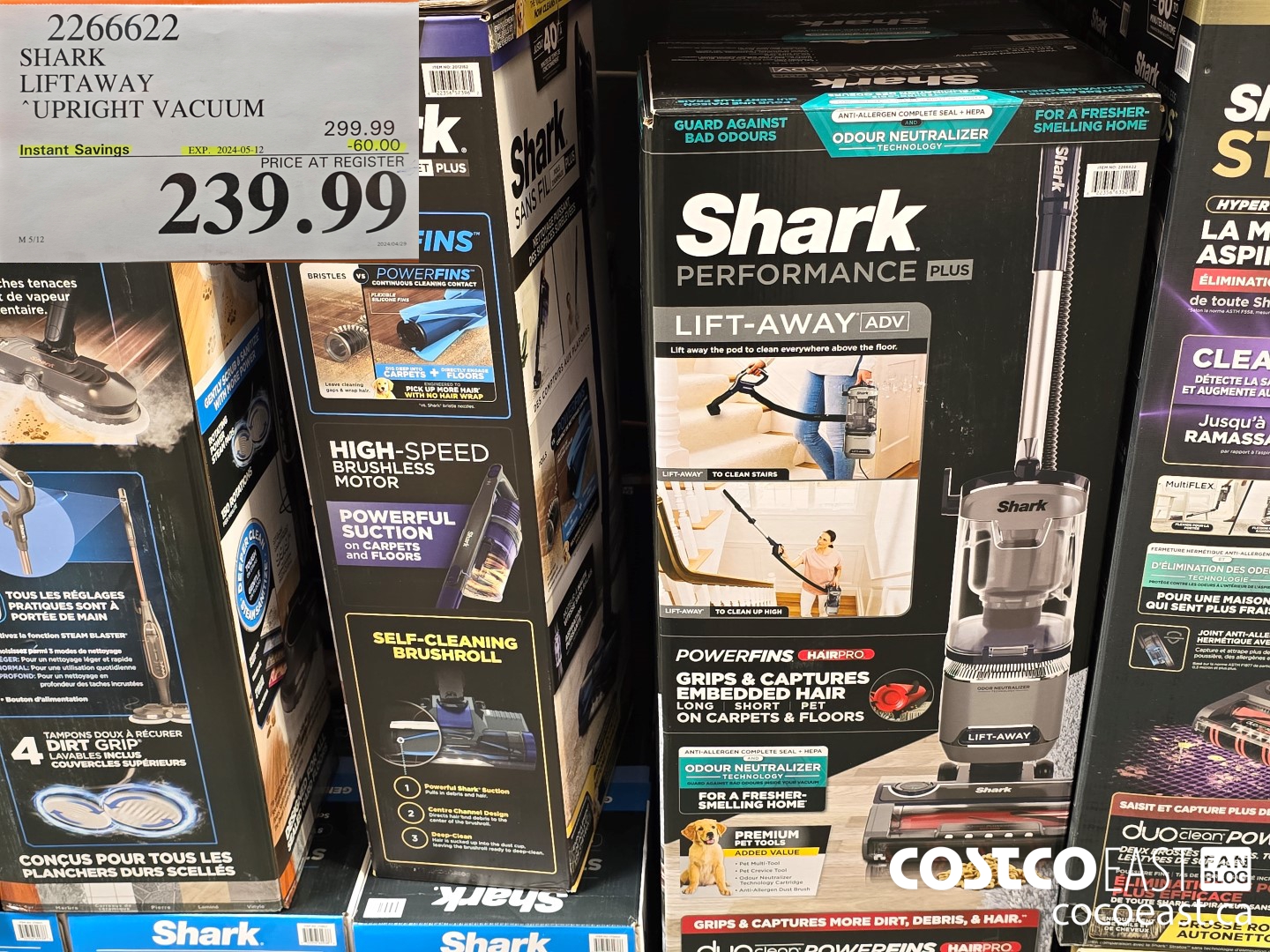 2266622 SHARK LIFTAWAY UPRIGHT VACUUM ($60.00 INSTANT SAVINGS EXPIRES ON 2024-05-12) $239.99