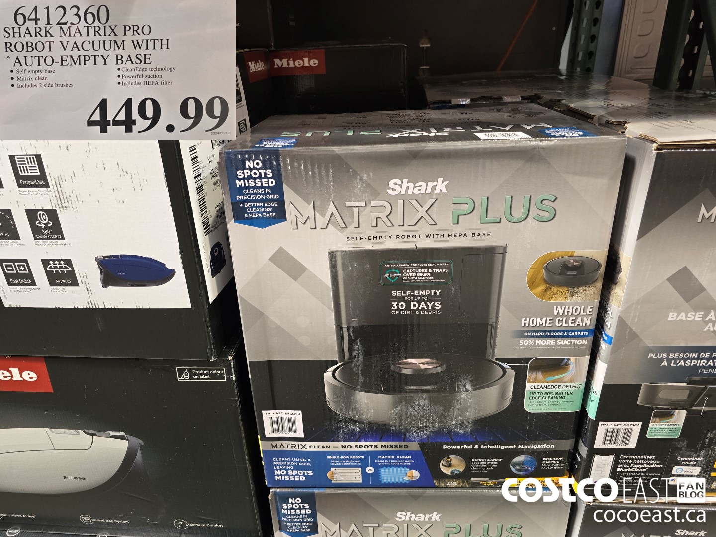 6412360 SHARK MATRIX PRO ROBOT VACUUM WITH AUTO-EMPTY BASE $449.99