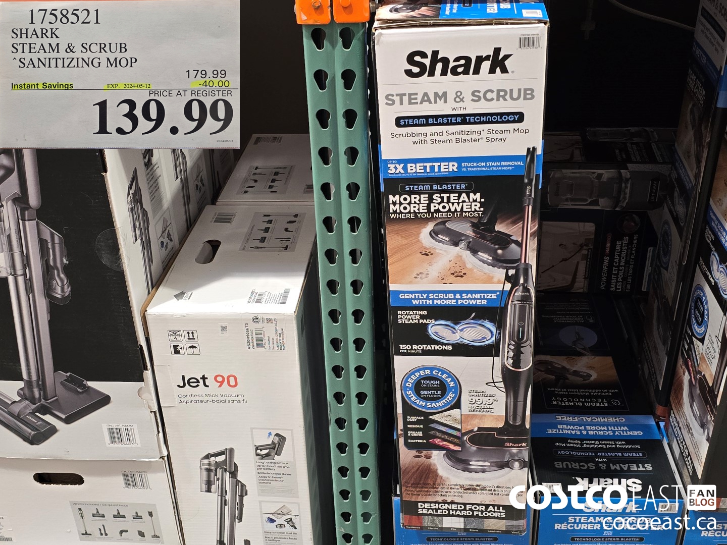 1758521 SHARK STEAM & SCRUB SANITIZING MOP ($40.00 INSTANT SAVINGS EXPIRES ON 2024-05-12) $139.99