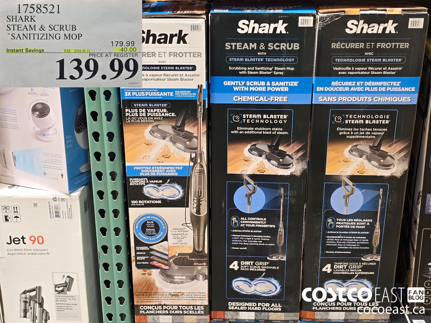 1758521 SHARK STEAM & SCRUB SANITIZING MOP ($40.00 INSTANT SAVINGS EXPIRES ON 2024-05-12) $139.99