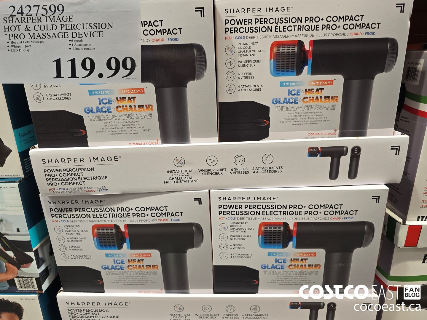 2427599 SHARPER IMAGE HOT & COLD PERCUSSION “PRO MASSAGE, DEVICE $119.99