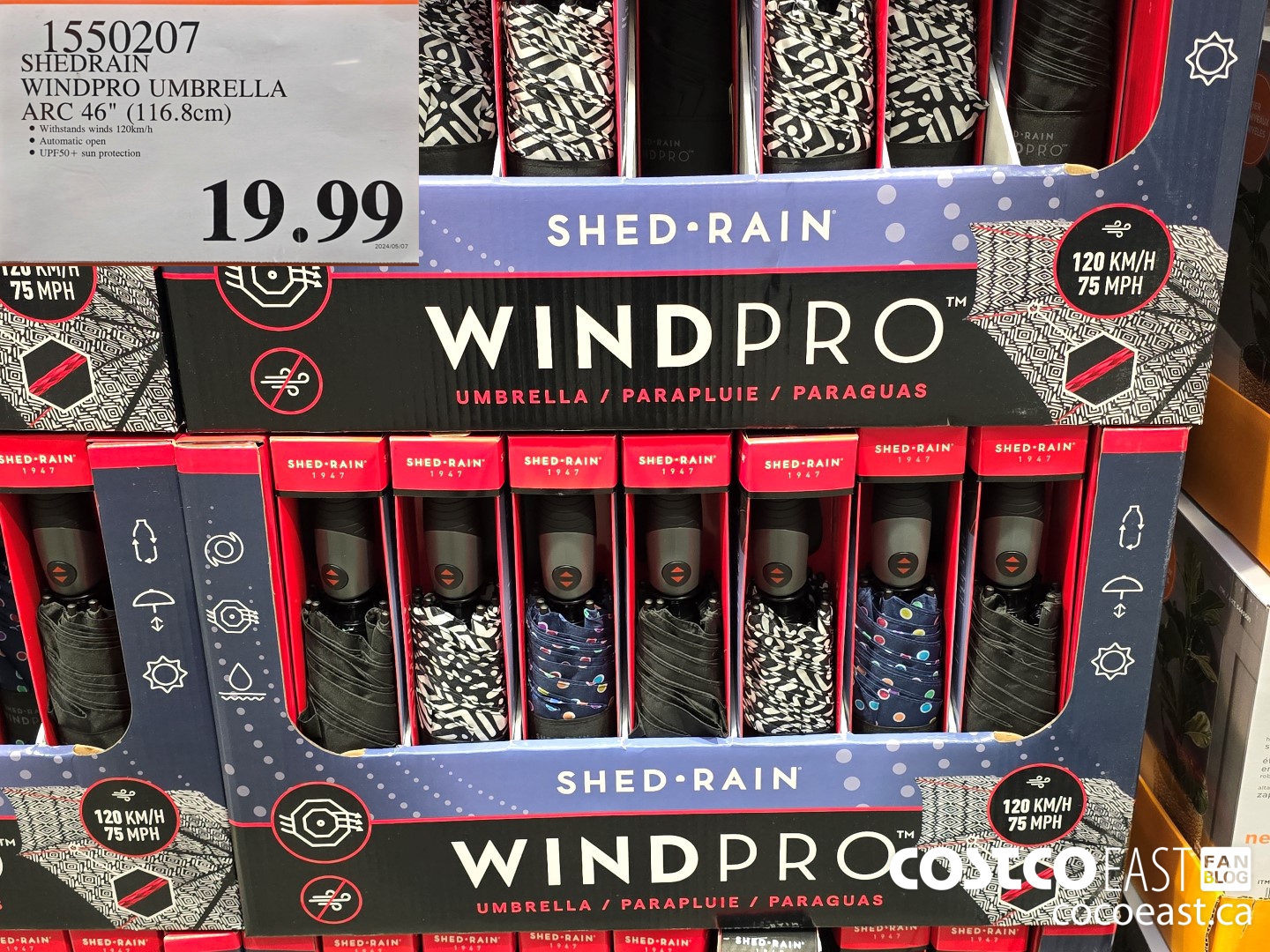 1550207 SHEDRAIN WINDPRO UMBRELLA ARC 46