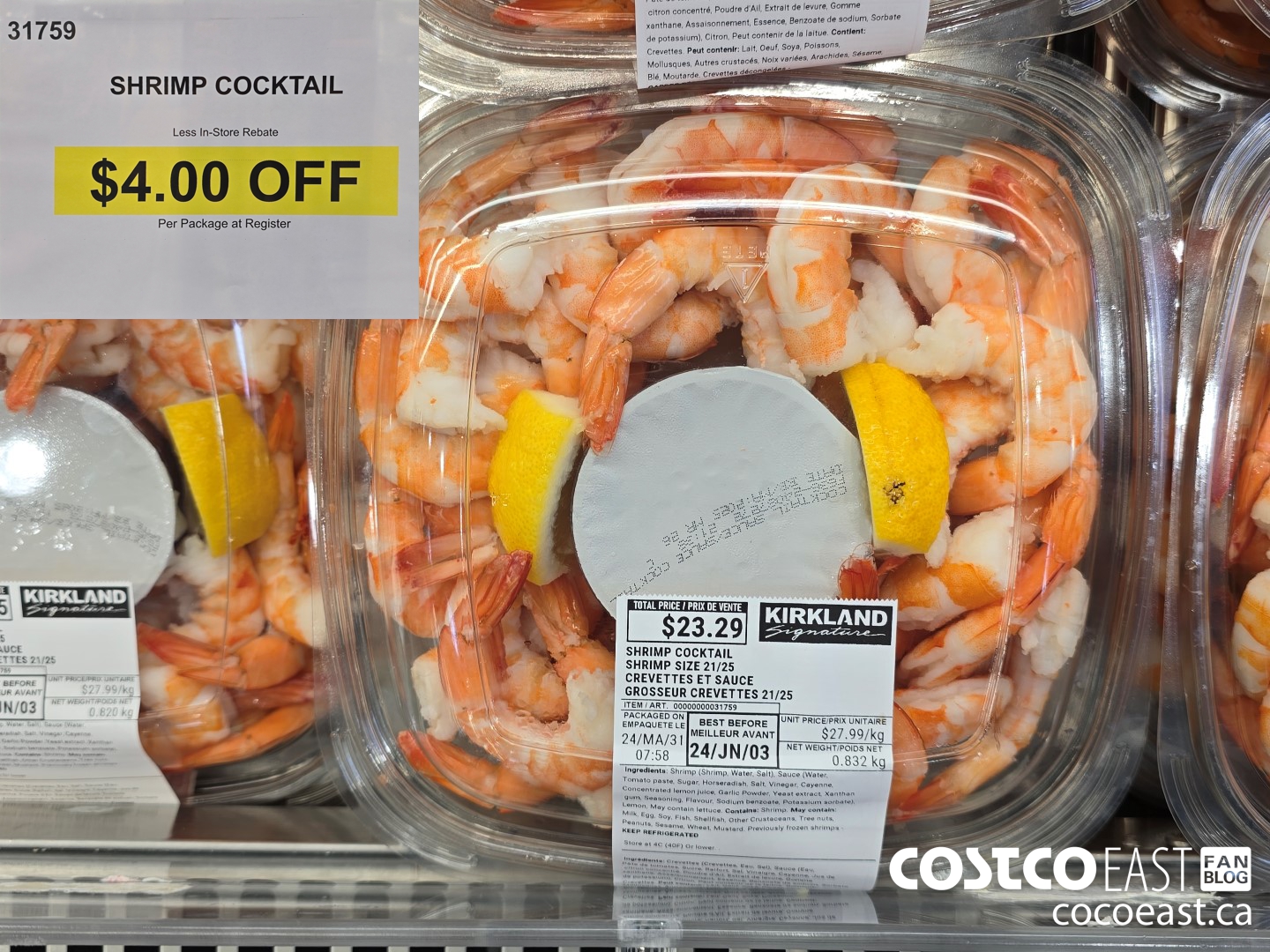31759 SHRIMP COCKTAIL ($4.00 INSTANT SAVINGS)